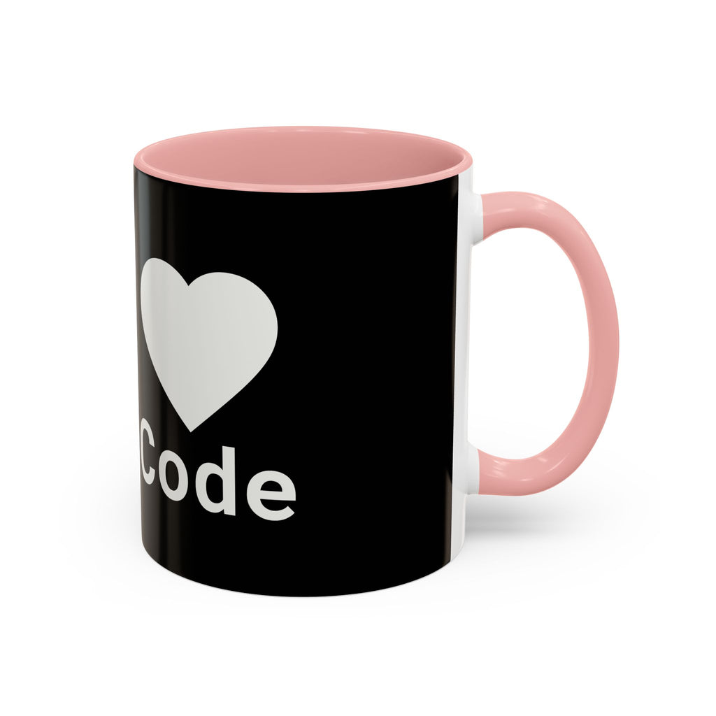 I <CODE> Heart Mug | Programmer Two-Tone Coffee Mug (11oz, 15oz)