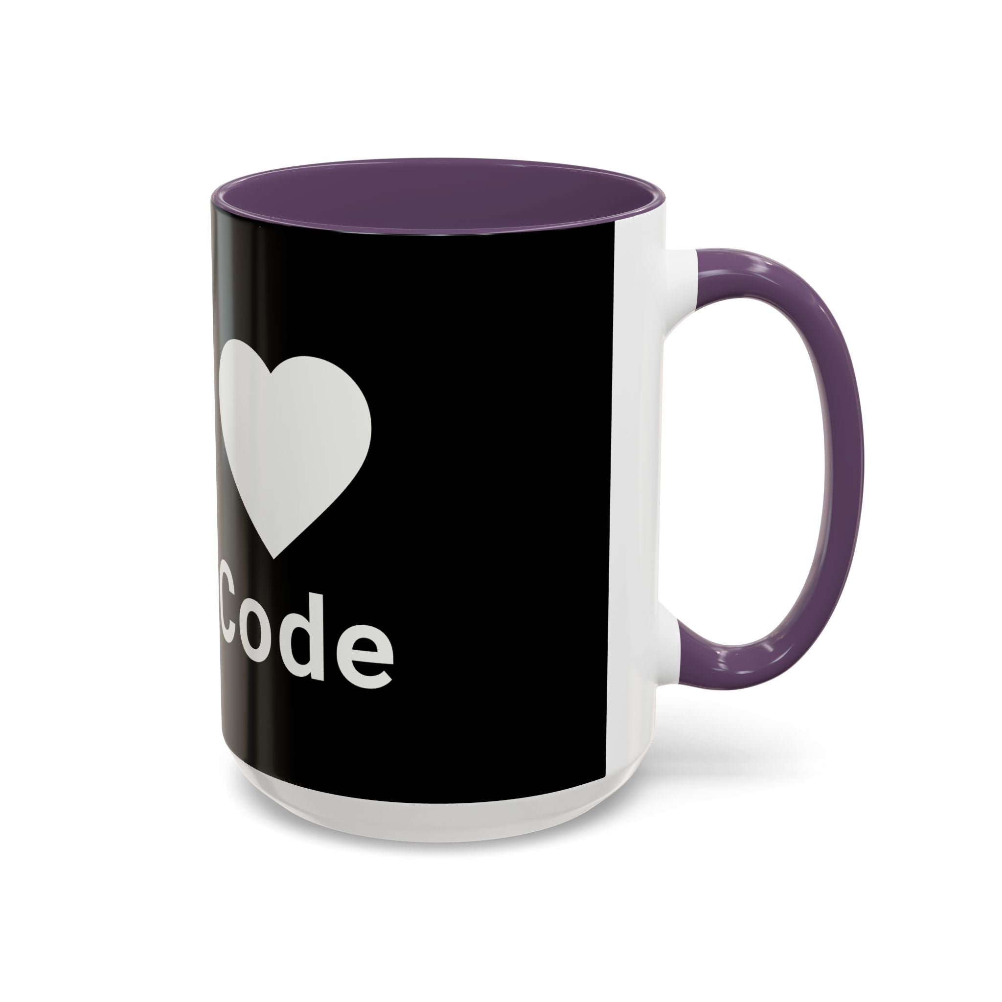 I <CODE> Heart Mug | Programmer Two-Tone Coffee Mug (11oz, 15oz)