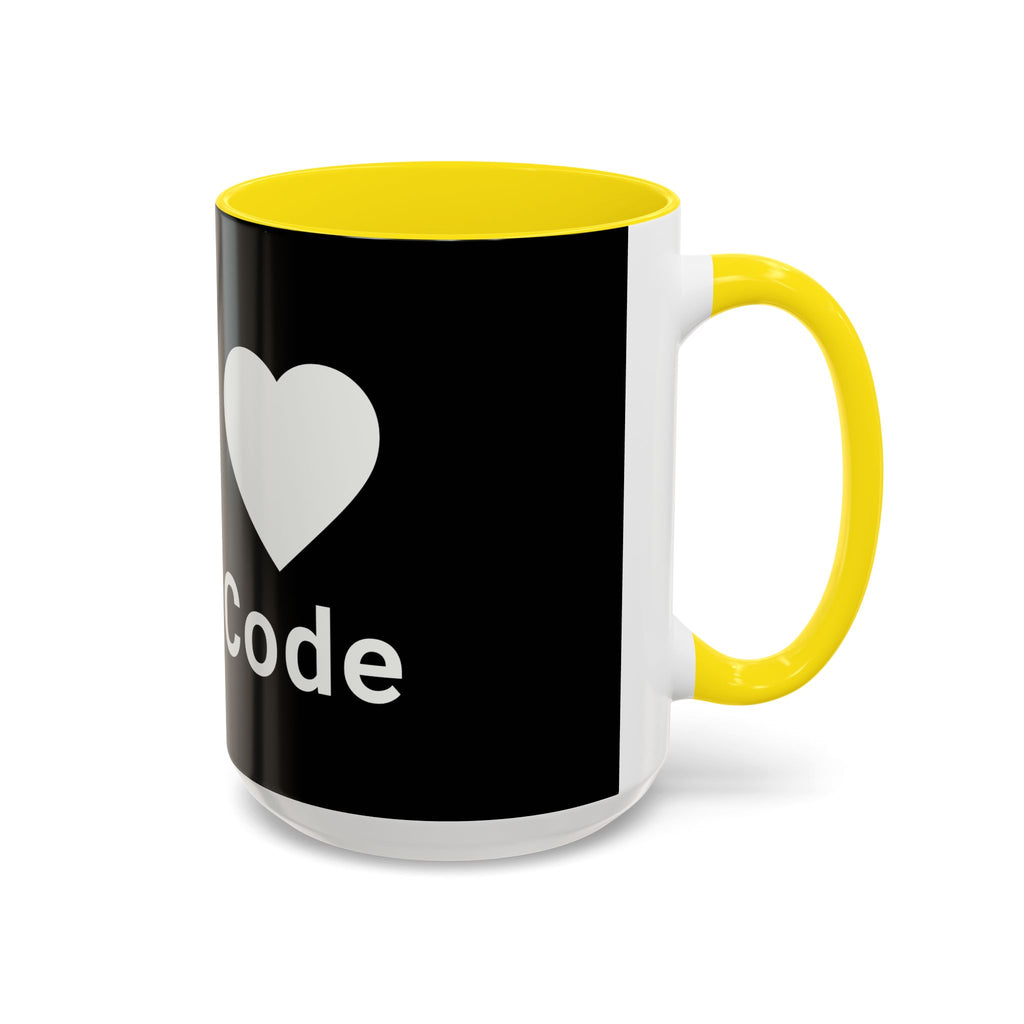 I <CODE> Heart Mug | Programmer Two-Tone Coffee Mug (11oz, 15oz)