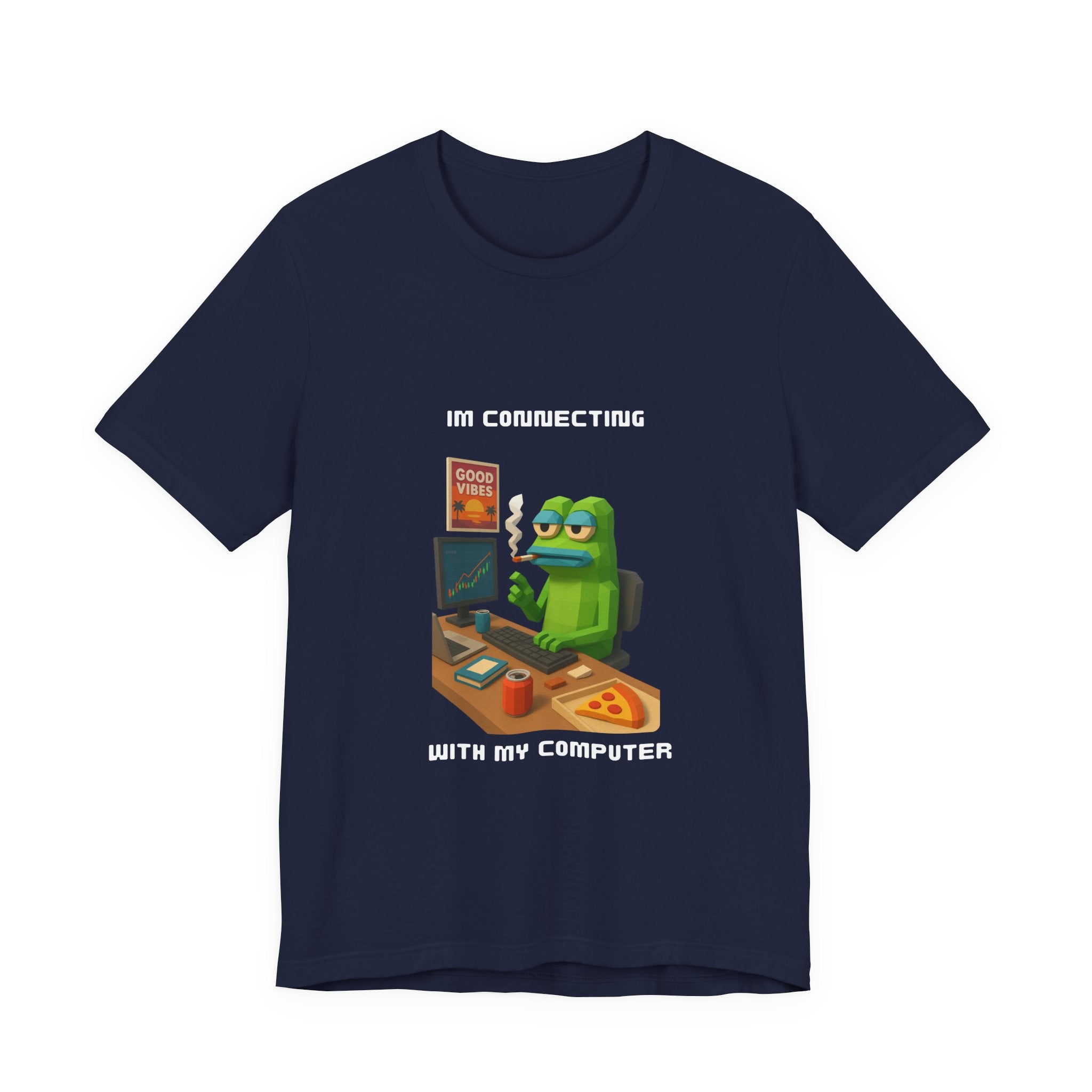 Gamer Frog Tee — "Good Vibes" Desk Gaming T-Shirt