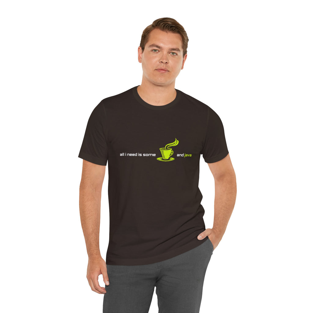 Java Developer T-Shirt - "All I Need is Coffee & Java" Retro Coding Tee