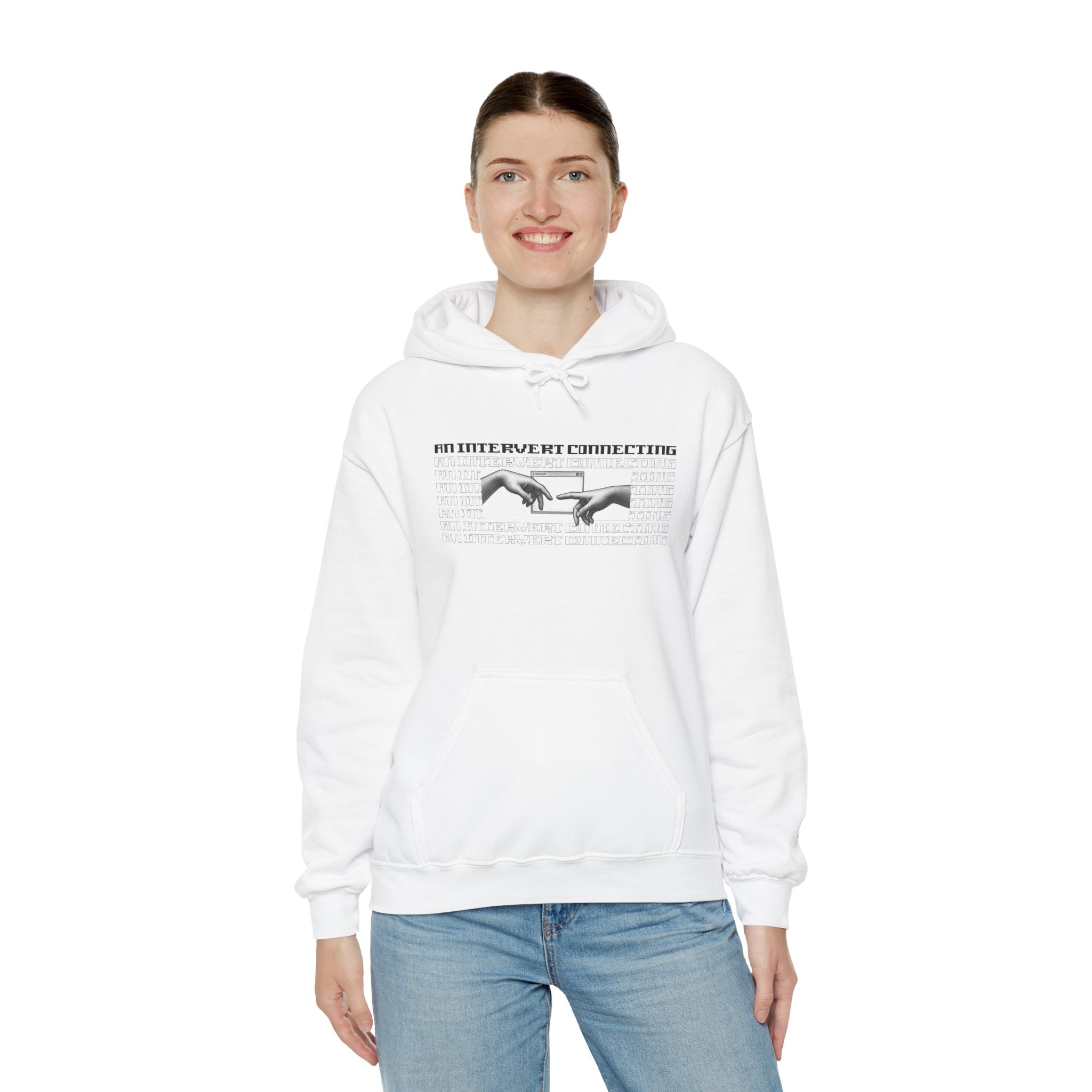 Hoodie — “No Better Love” Minimalist Hands Graphic Pullover