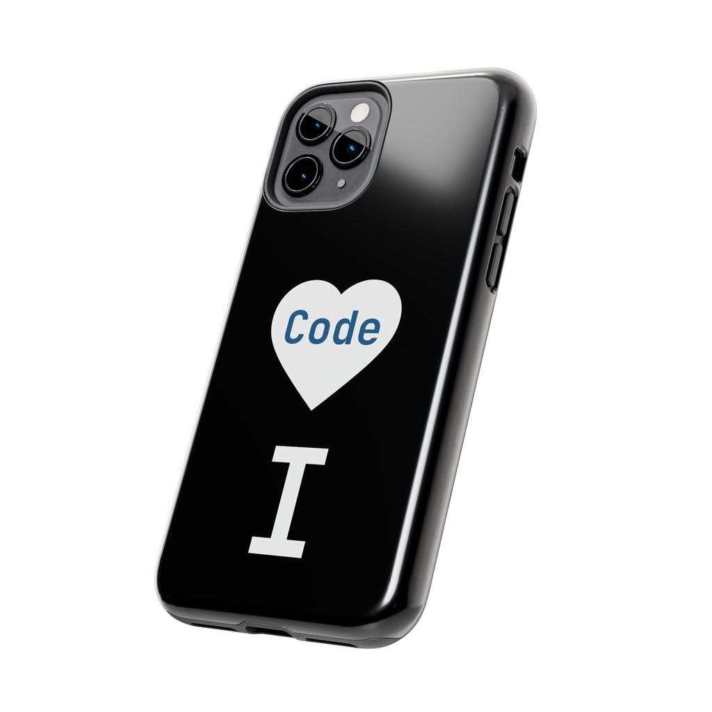 I <CODE> Heart Phone Case | Minimalist Developer Cover