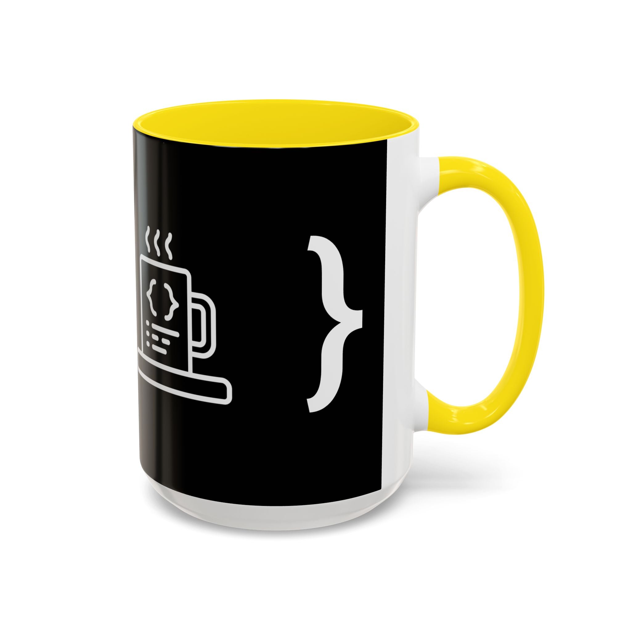 Binary Pulse: Minimalist White-on-Black Developer Mug