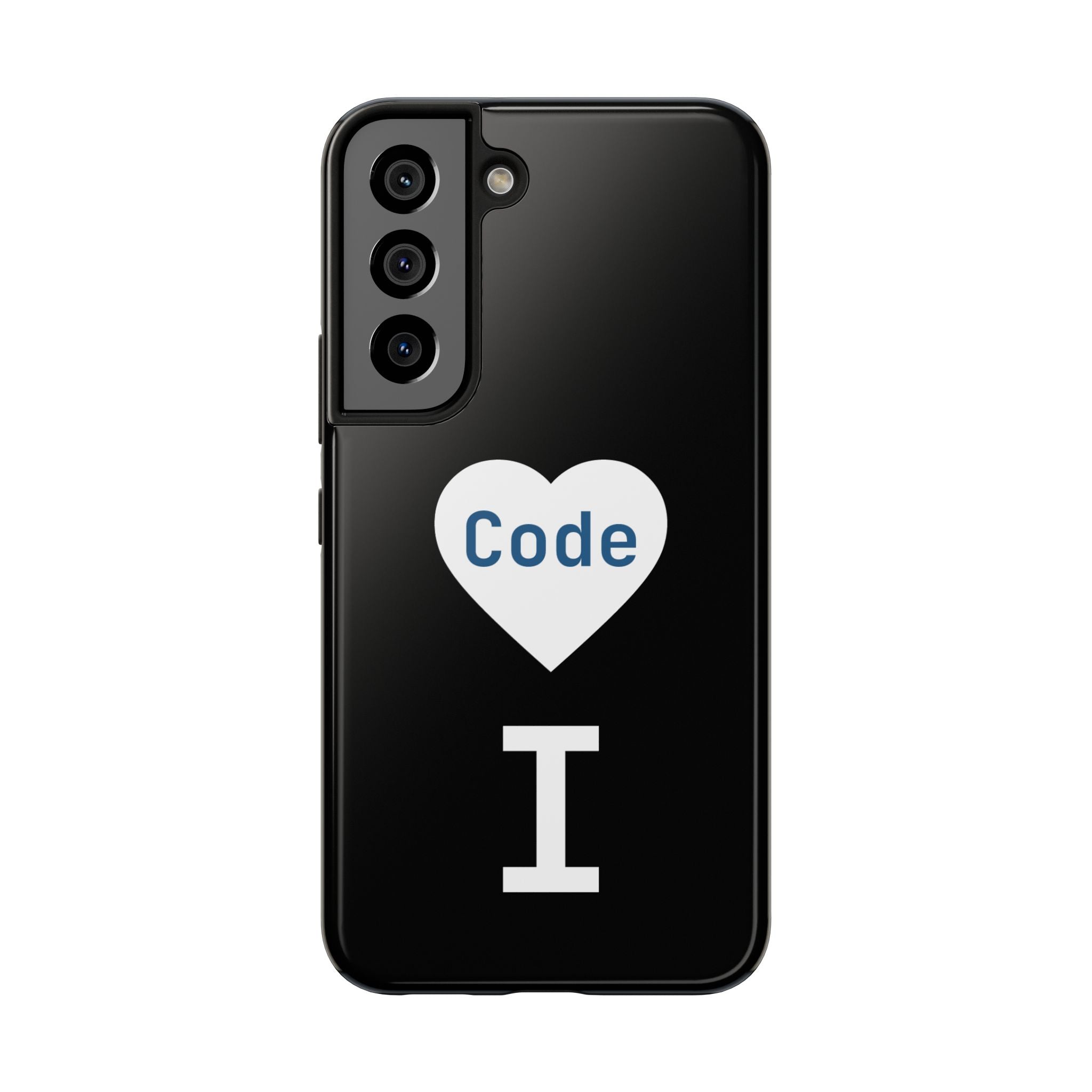 I <CODE> Heart Phone Case | Minimalist Developer Cover