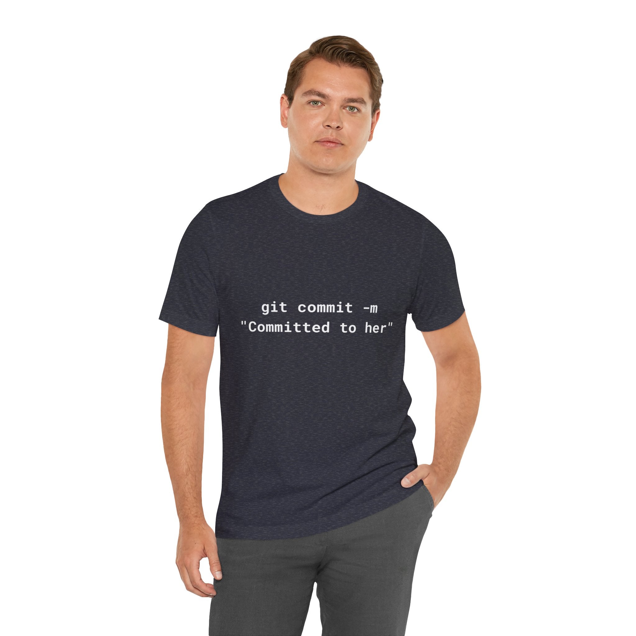 The "git commit" Developer Tee - Committed to Her