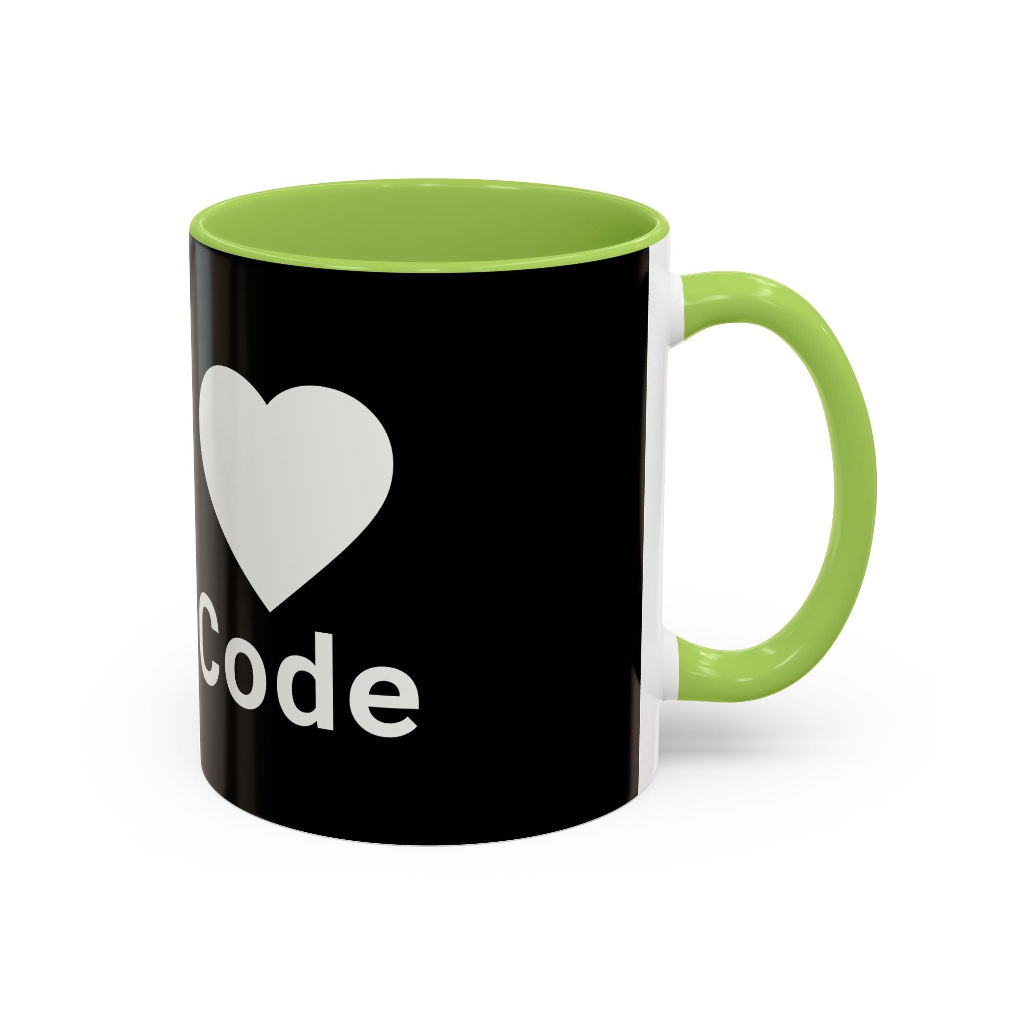 I <CODE> Heart Mug | Programmer Two-Tone Coffee Mug (11oz, 15oz)