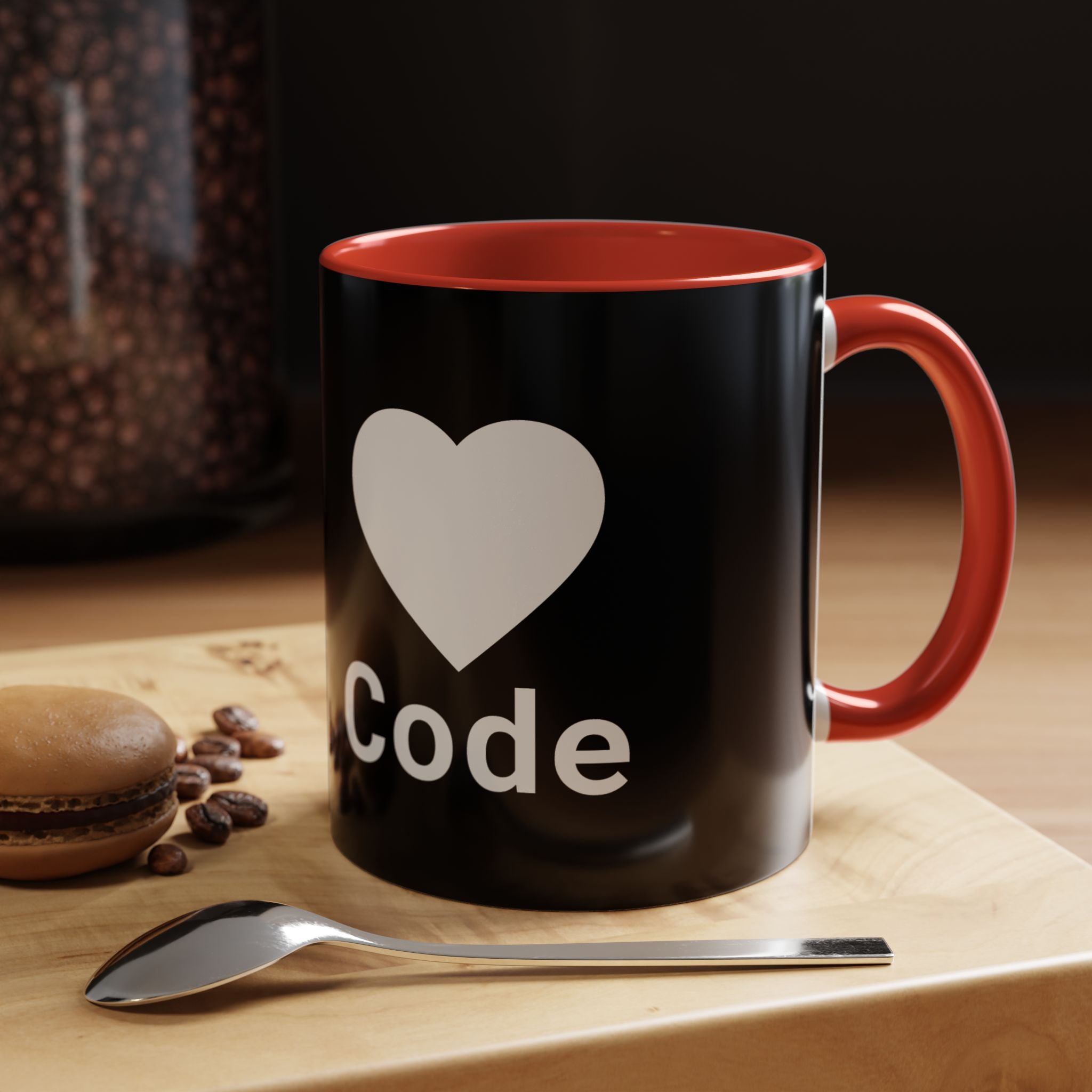 I <CODE> Heart Mug | Programmer Two-Tone Coffee Mug (11oz, 15oz)