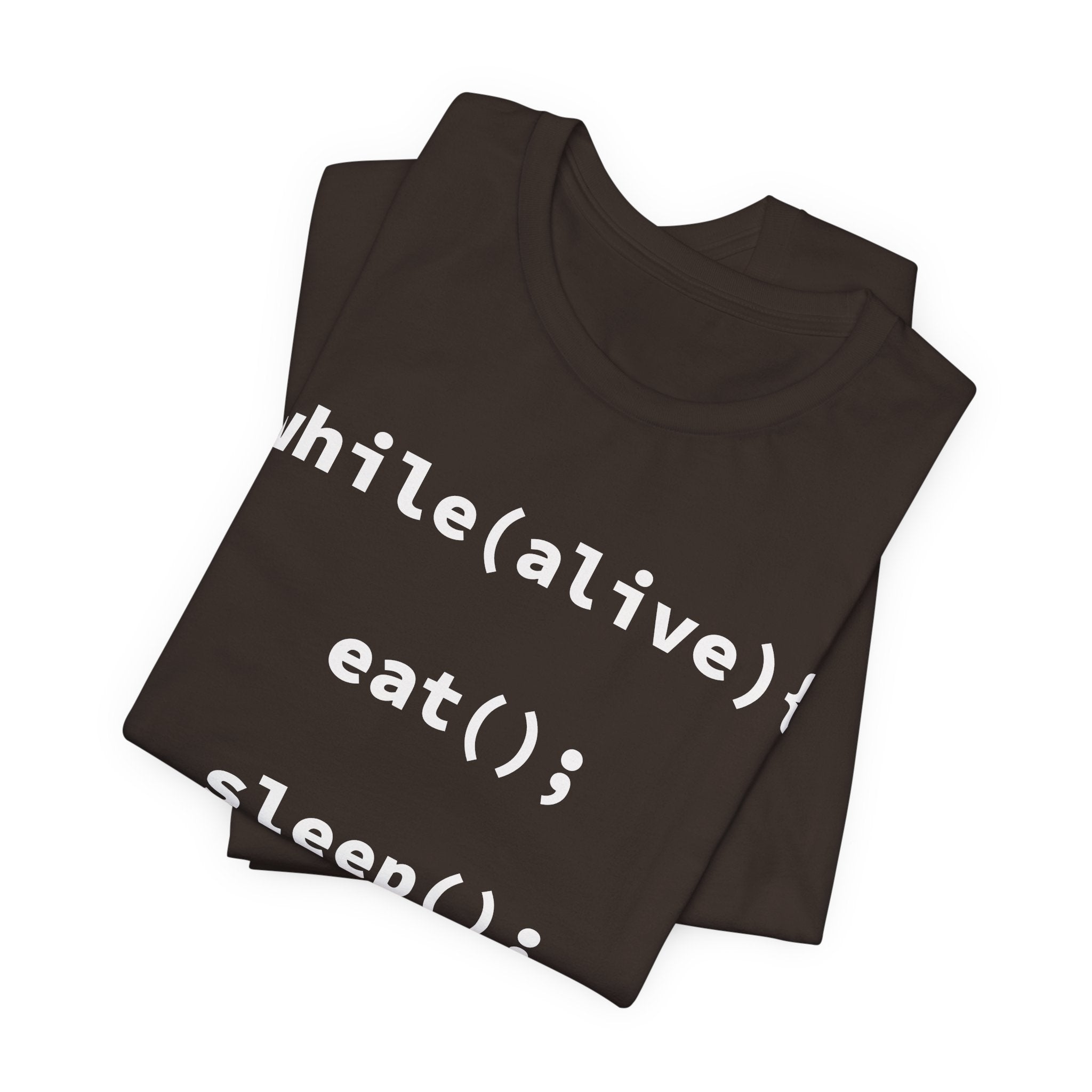 While Alive Eat Sleep Code T-Shirt | Programmer Coding Shirt | Developer Gift | Minimal Coding Tee