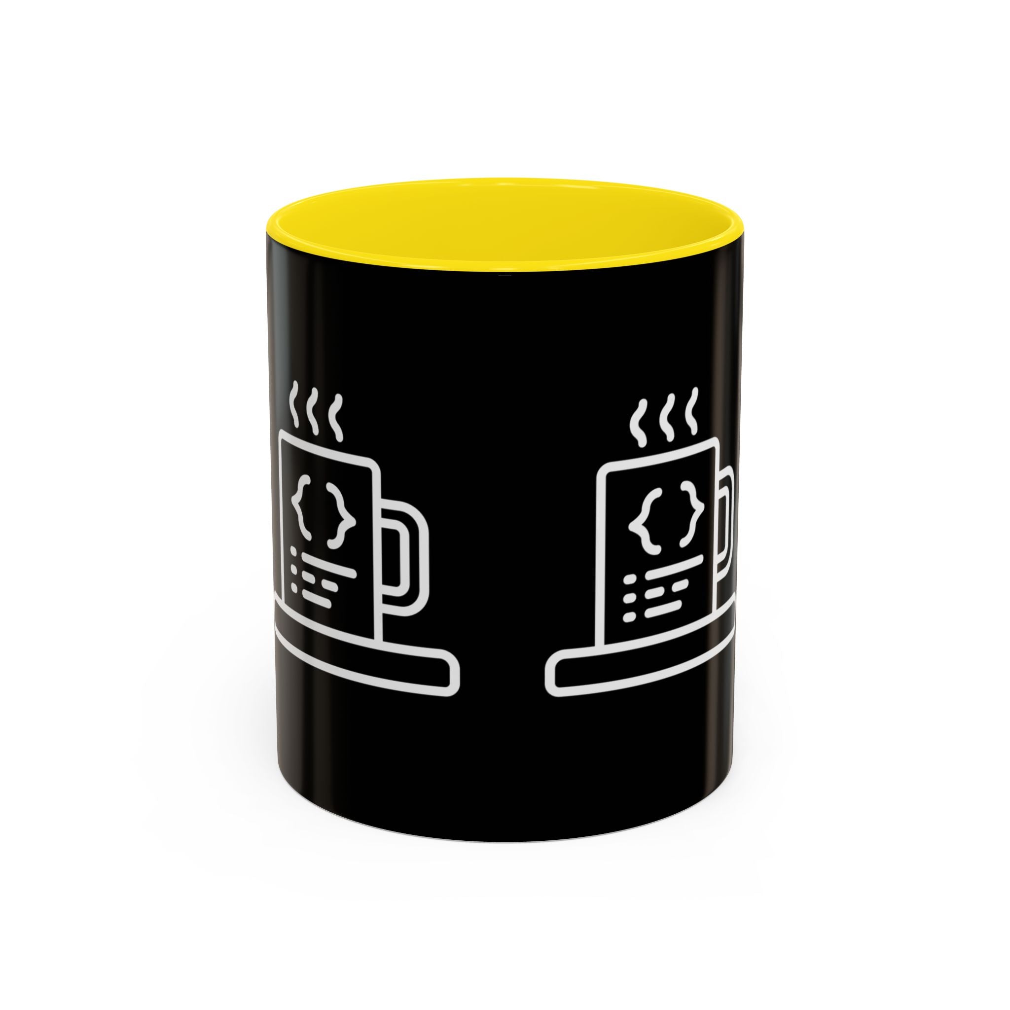 Binary Pulse: Minimalist White-on-Black Developer Mug