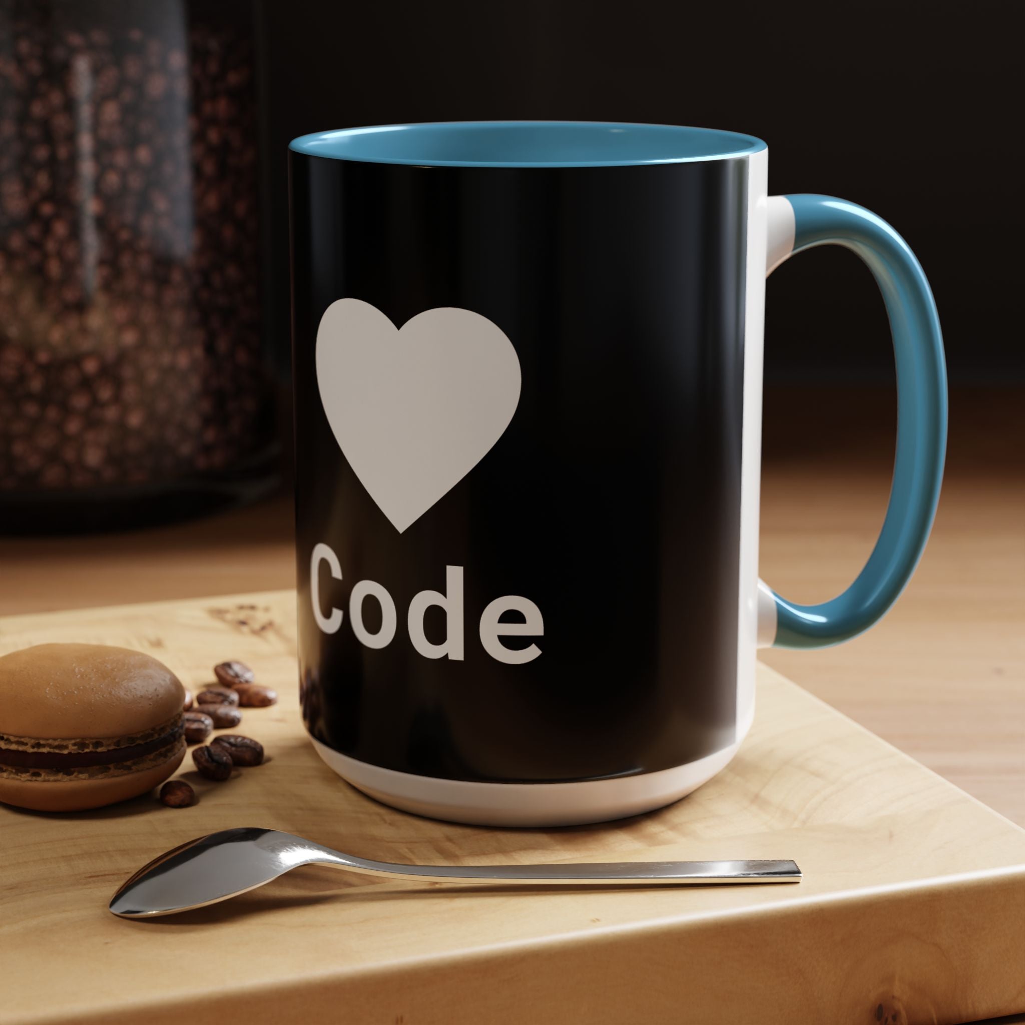 I <CODE> Heart Mug | Programmer Two-Tone Coffee Mug (11oz, 15oz)