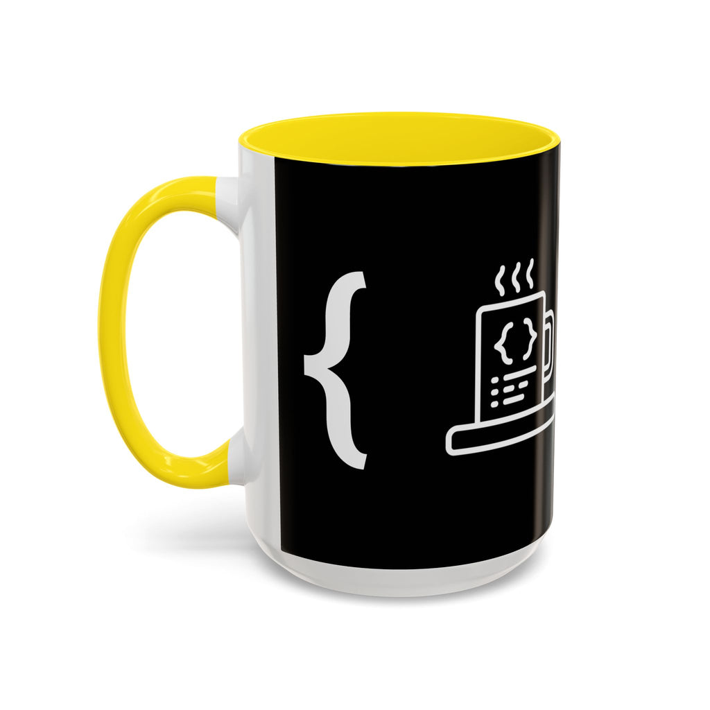 Binary Pulse: Minimalist White-on-Black Developer Mug