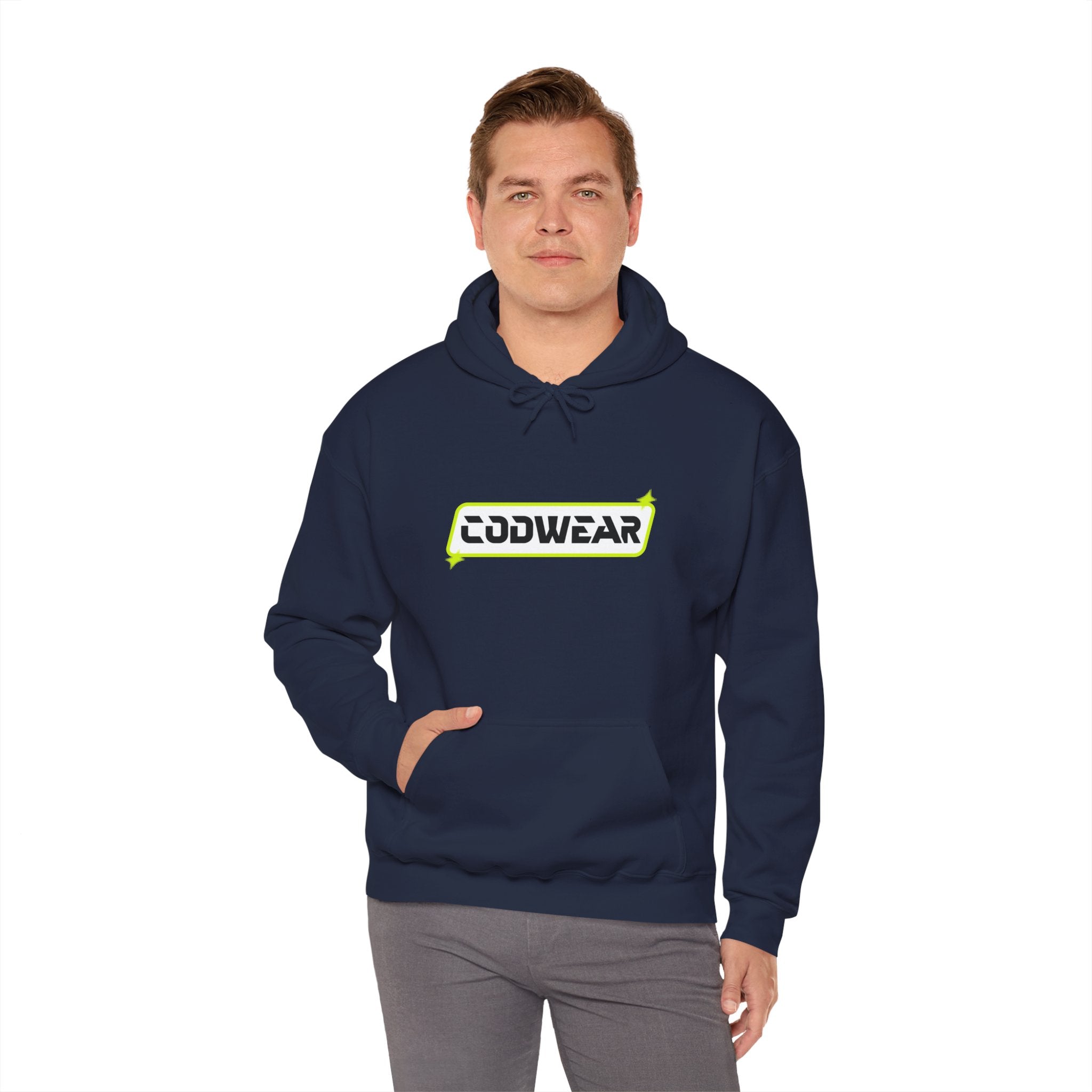 Codwear Logo Hoodie — Retro Neon Graphic Pullover