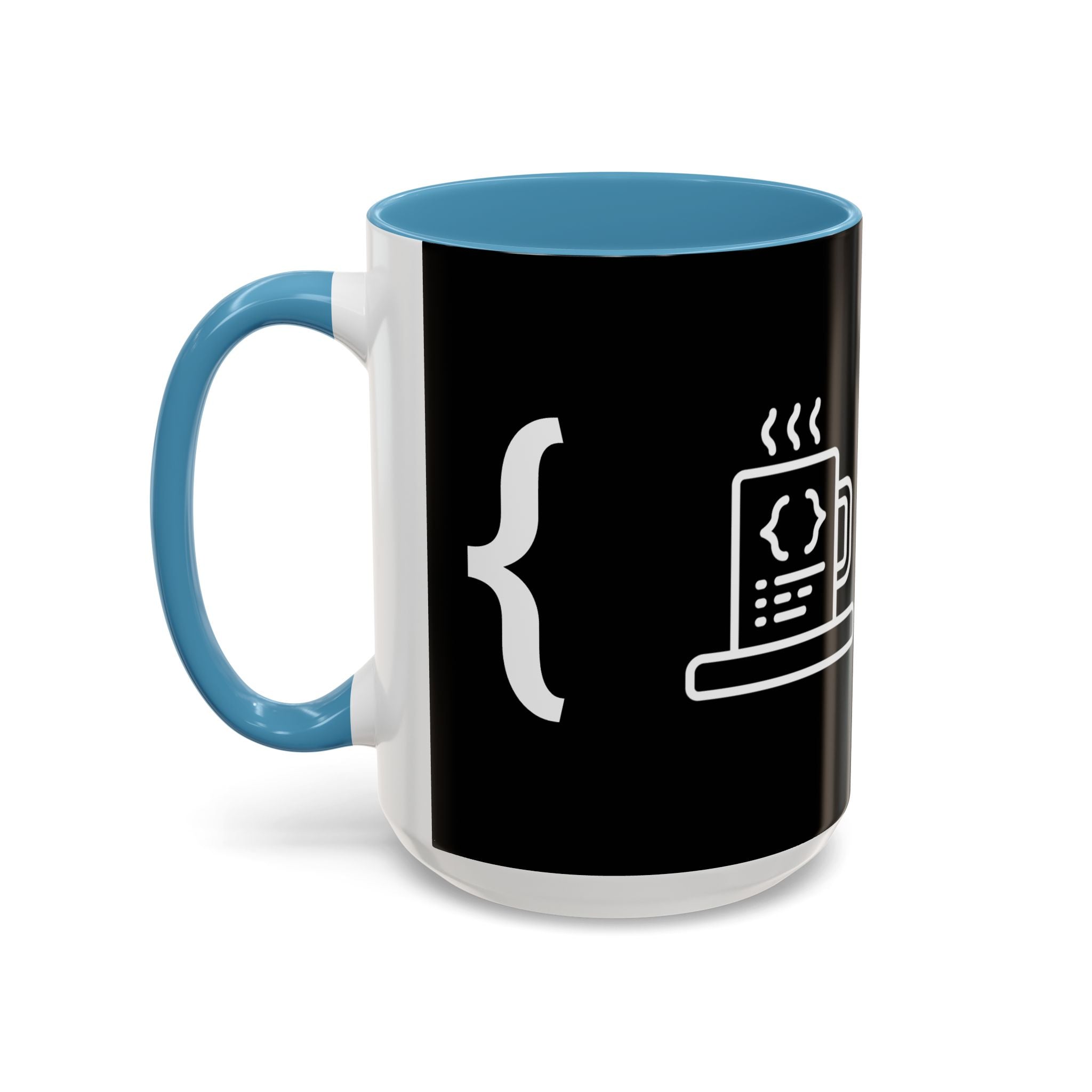 Binary Pulse: Minimalist White-on-Black Developer Mug