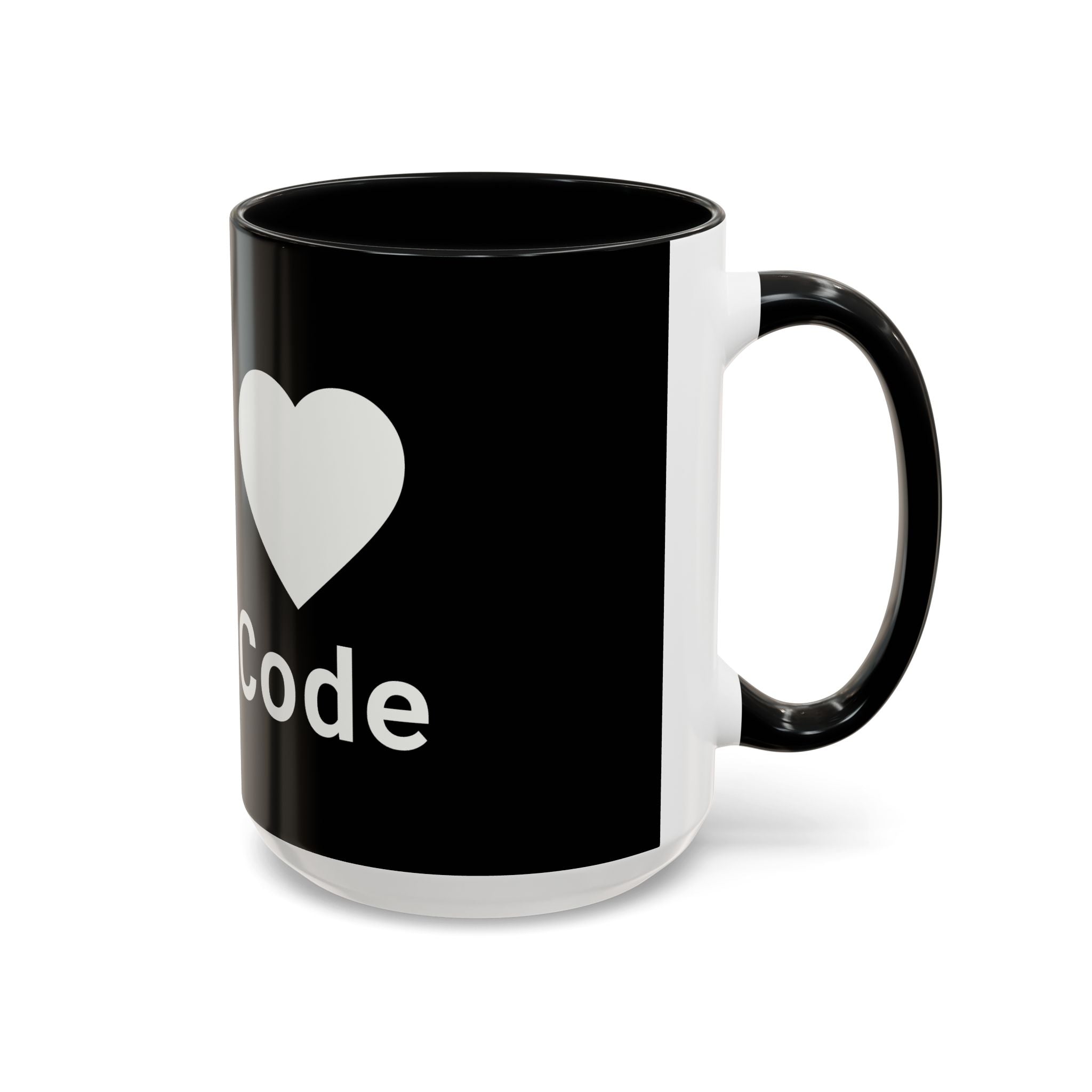 I <CODE> Heart Mug | Programmer Two-Tone Coffee Mug (11oz, 15oz)