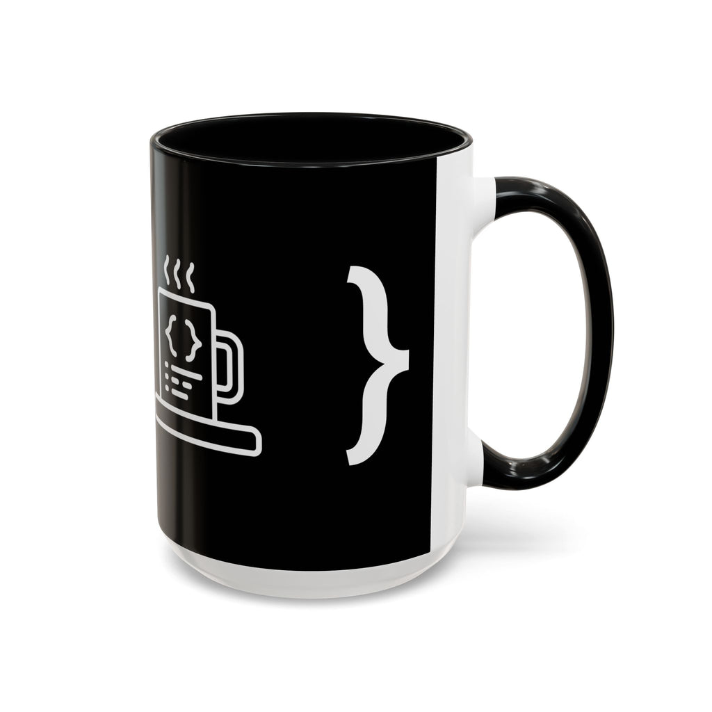 Binary Pulse: Minimalist White-on-Black Developer Mug