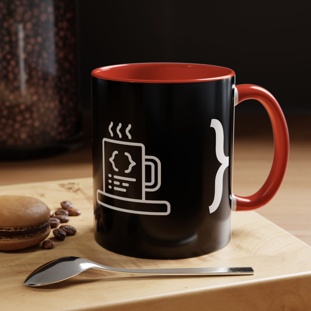 Binary Pulse: Minimalist White-on-Black Developer Mug