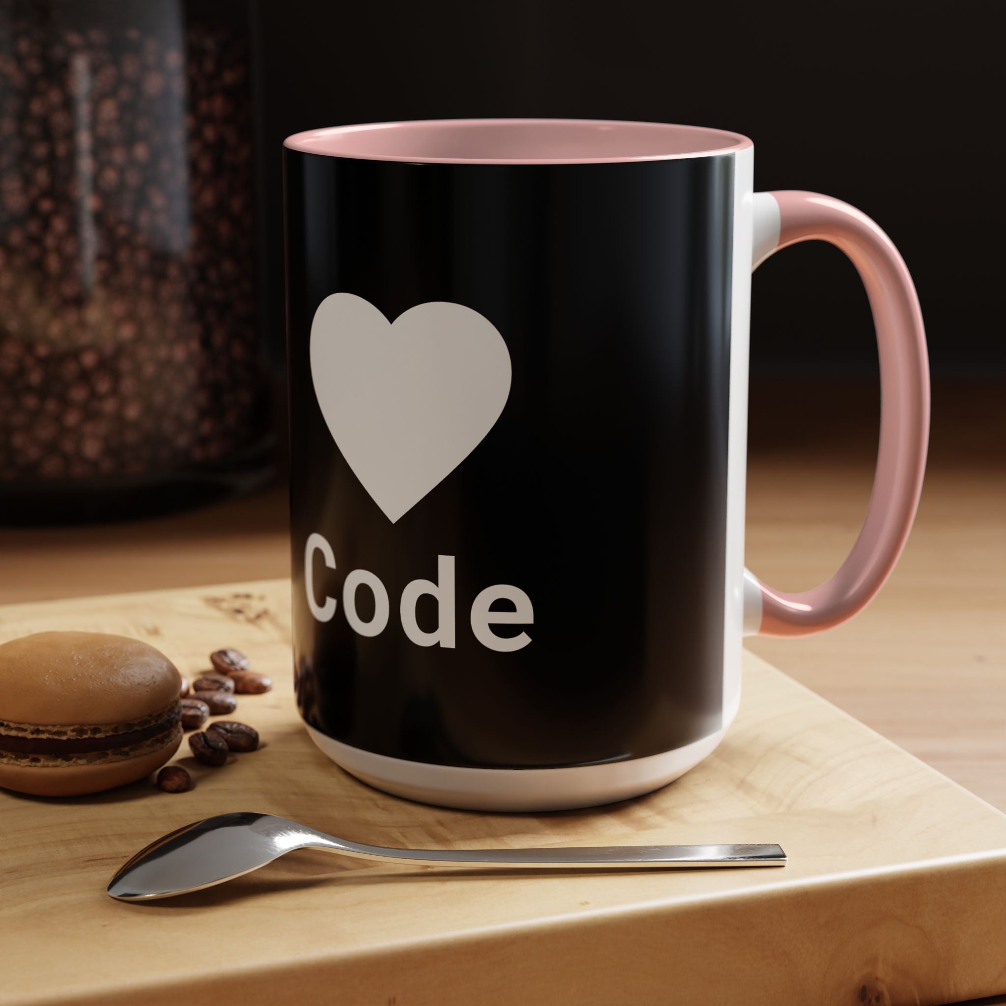 I <CODE> Heart Mug | Programmer Two-Tone Coffee Mug (11oz, 15oz)