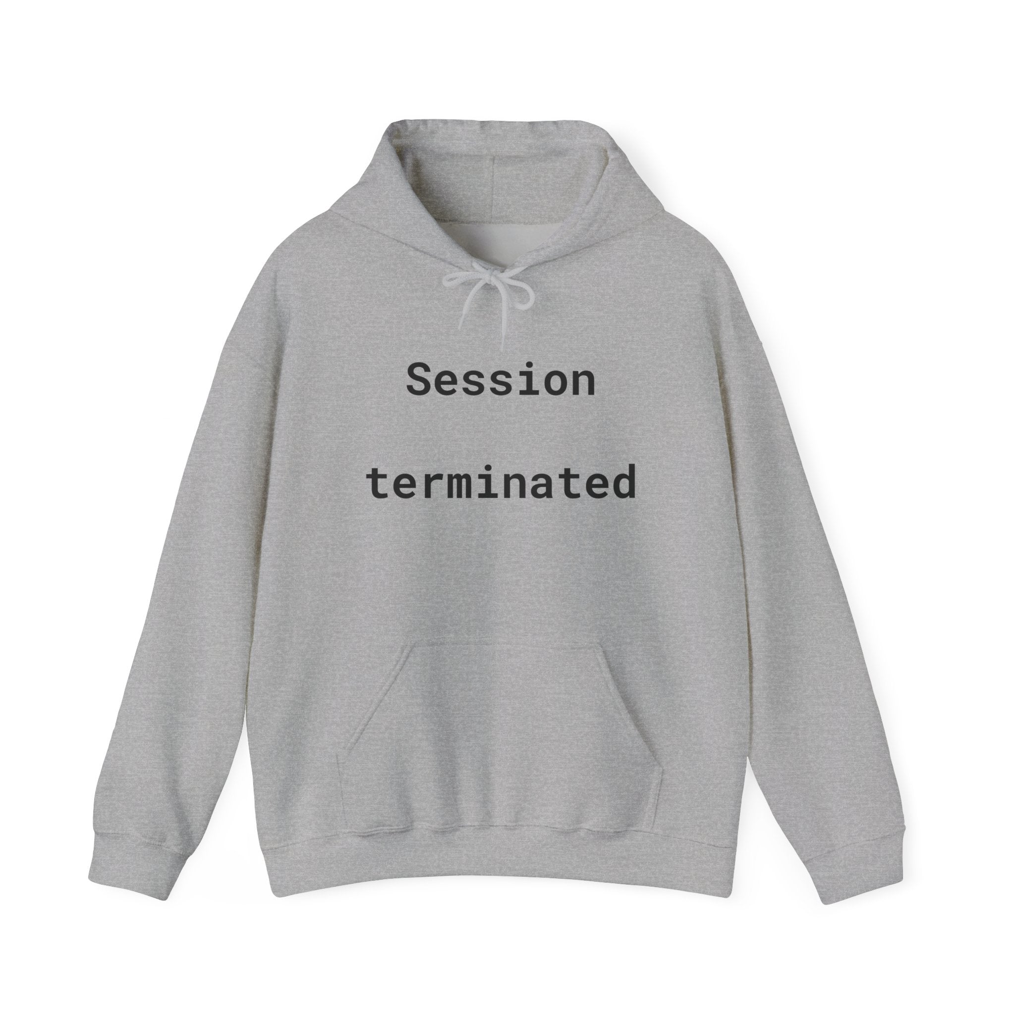Hoodie — "Session Terminated" Retro Computer Graphic Hoodie
