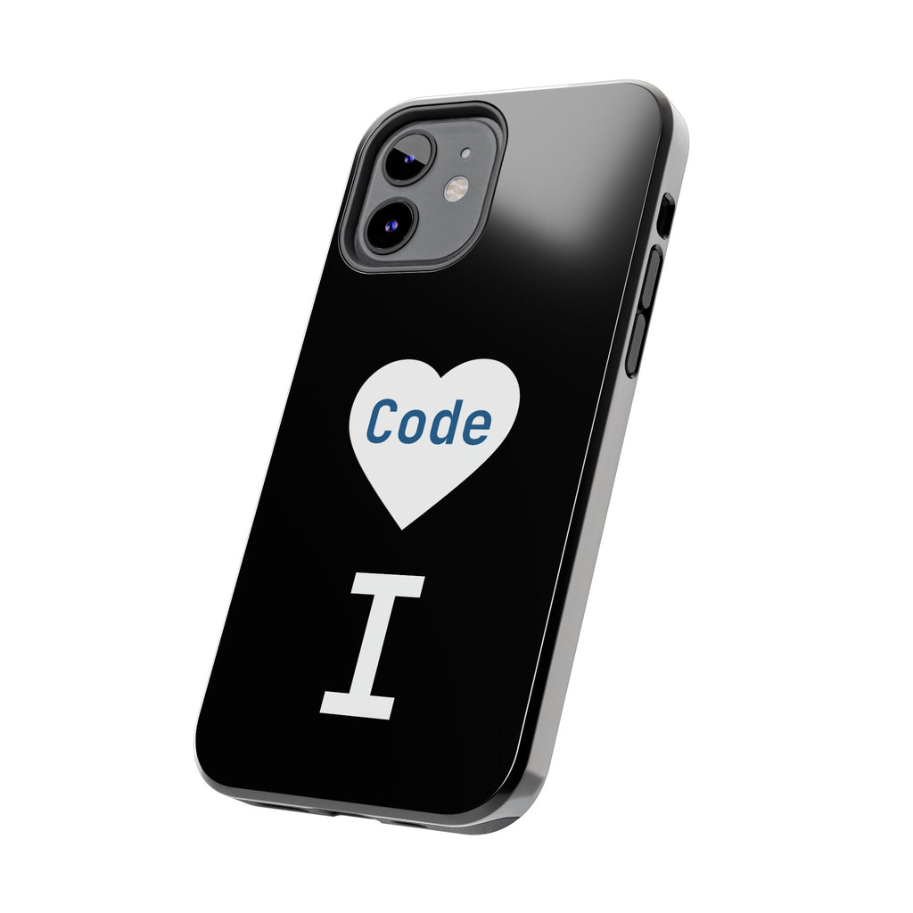 I <CODE> Heart Phone Case | Minimalist Developer Cover