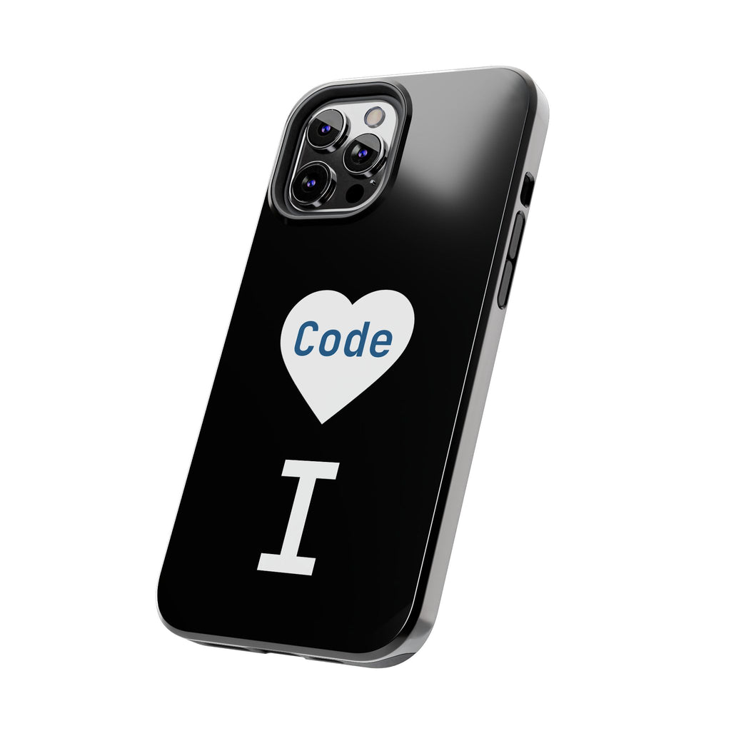 I <CODE> Heart Phone Case | Minimalist Developer Cover
