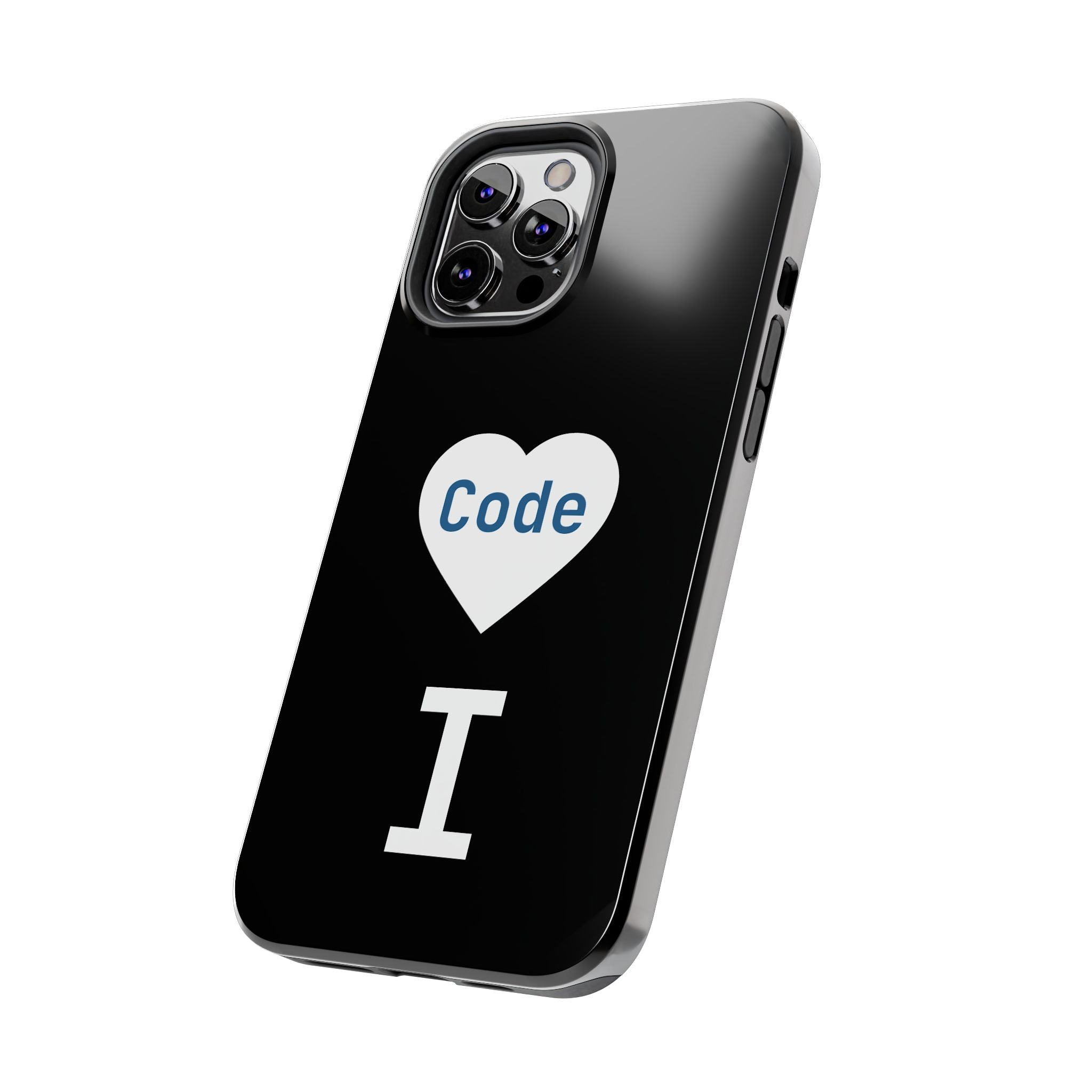 I <CODE> Heart Phone Case | Minimalist Developer Cover
