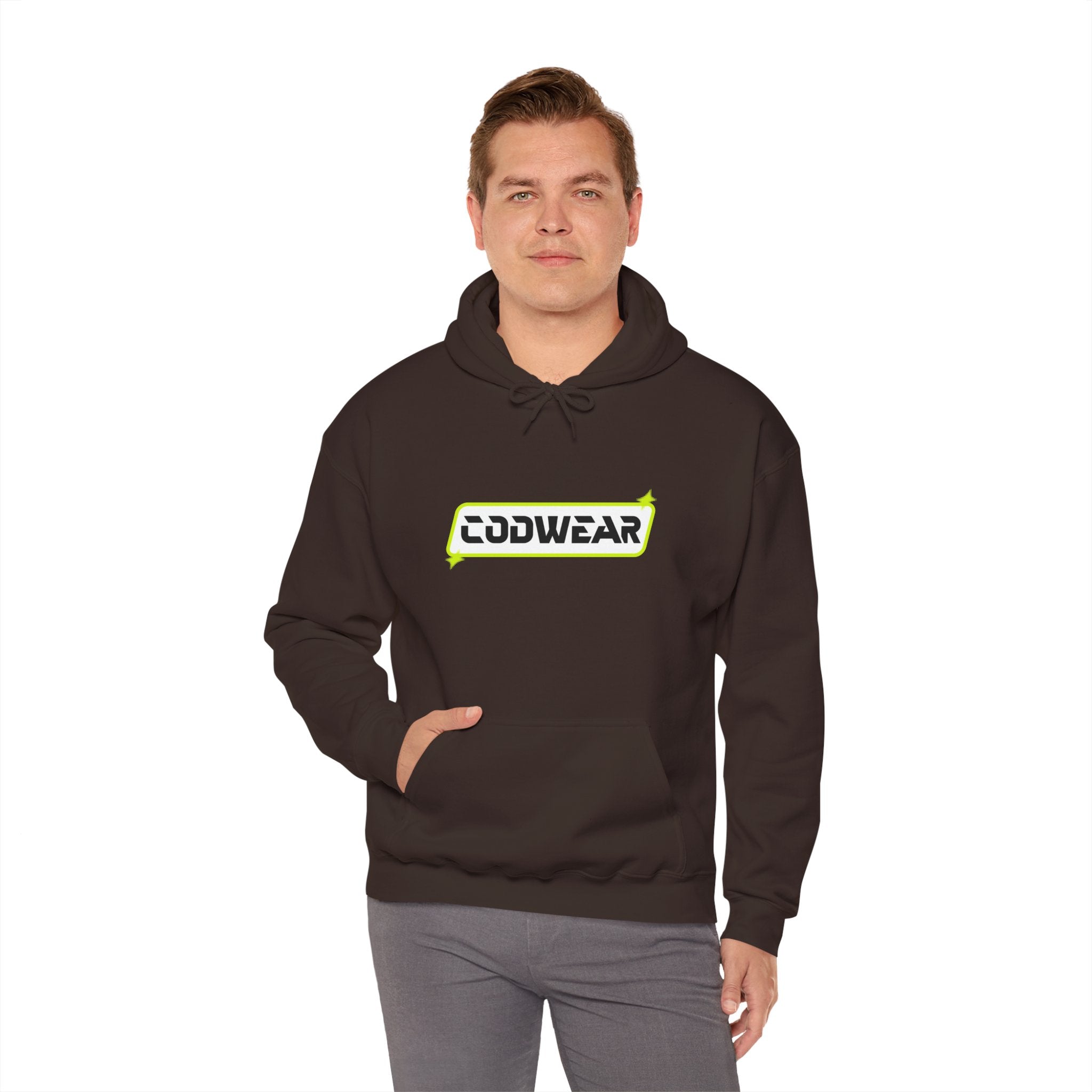 Codwear Logo Hoodie — Retro Neon Graphic Pullover