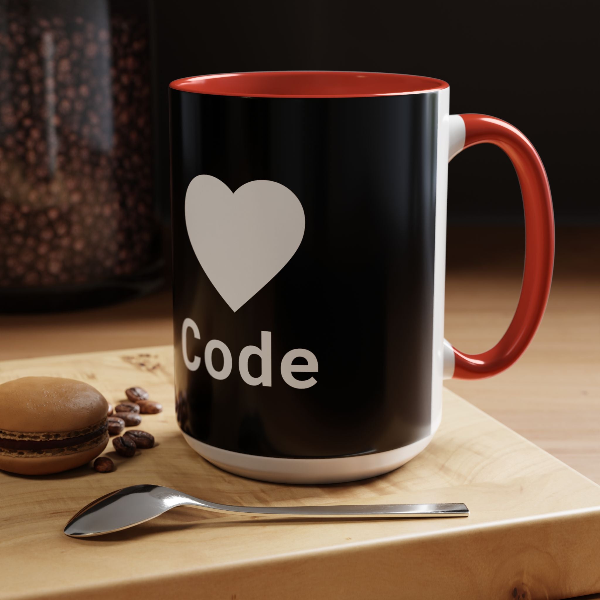 I <CODE> Heart Mug | Programmer Two-Tone Coffee Mug (11oz, 15oz)