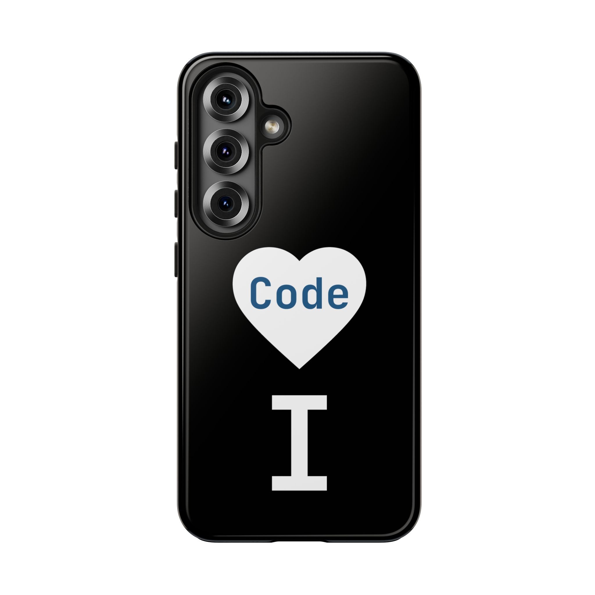 I <CODE> Heart Phone Case | Minimalist Developer Cover