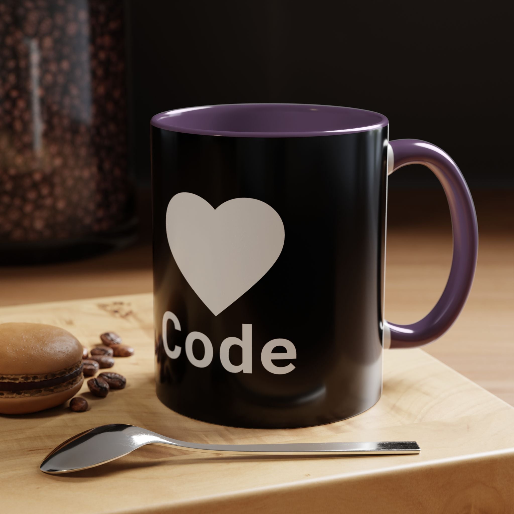 I <CODE> Heart Mug | Programmer Two-Tone Coffee Mug (11oz, 15oz)