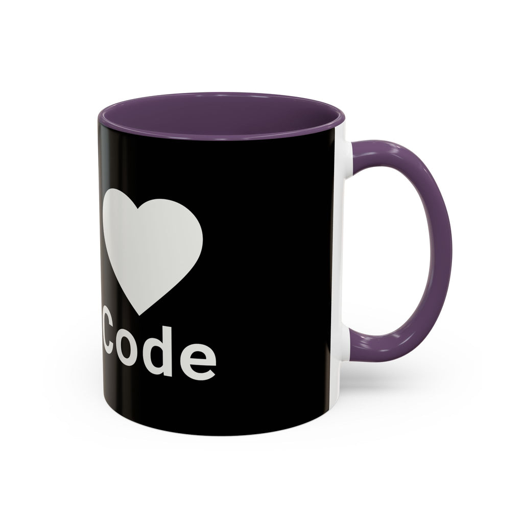 I <CODE> Heart Mug | Programmer Two-Tone Coffee Mug (11oz, 15oz)
