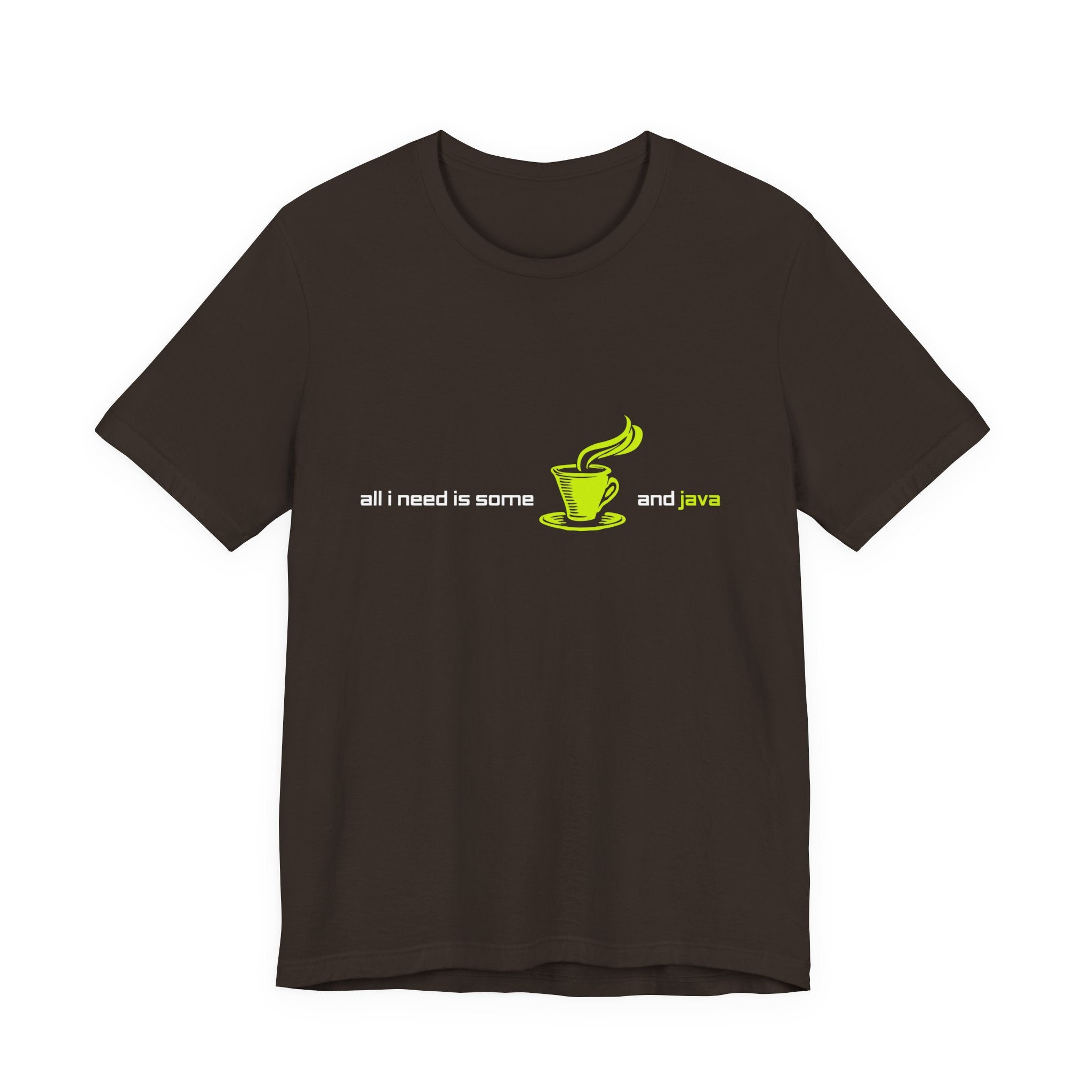 Java Developer T-Shirt - "All I Need is Coffee & Java" Retro Coding Tee