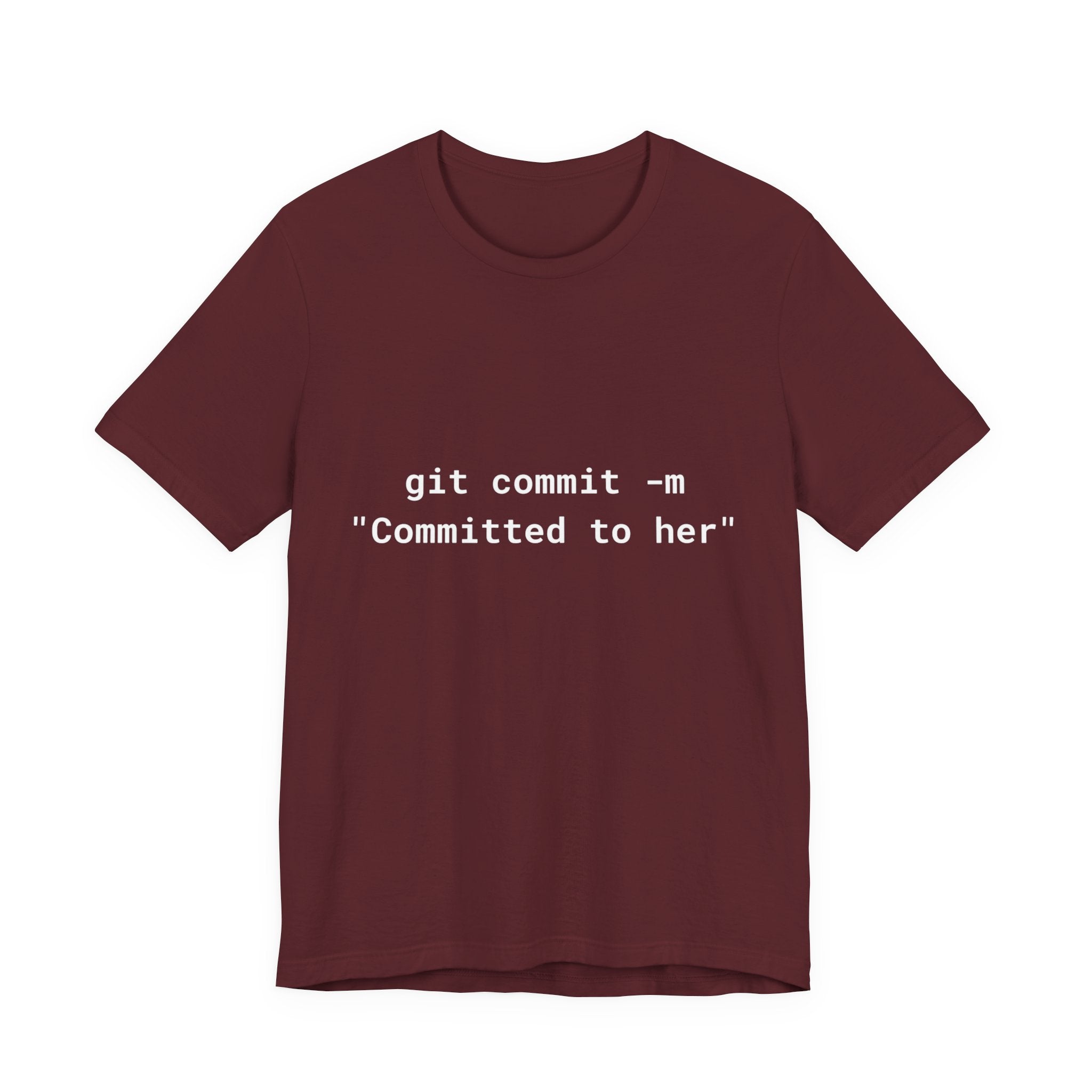 The "git commit" Developer Tee - Committed to Her