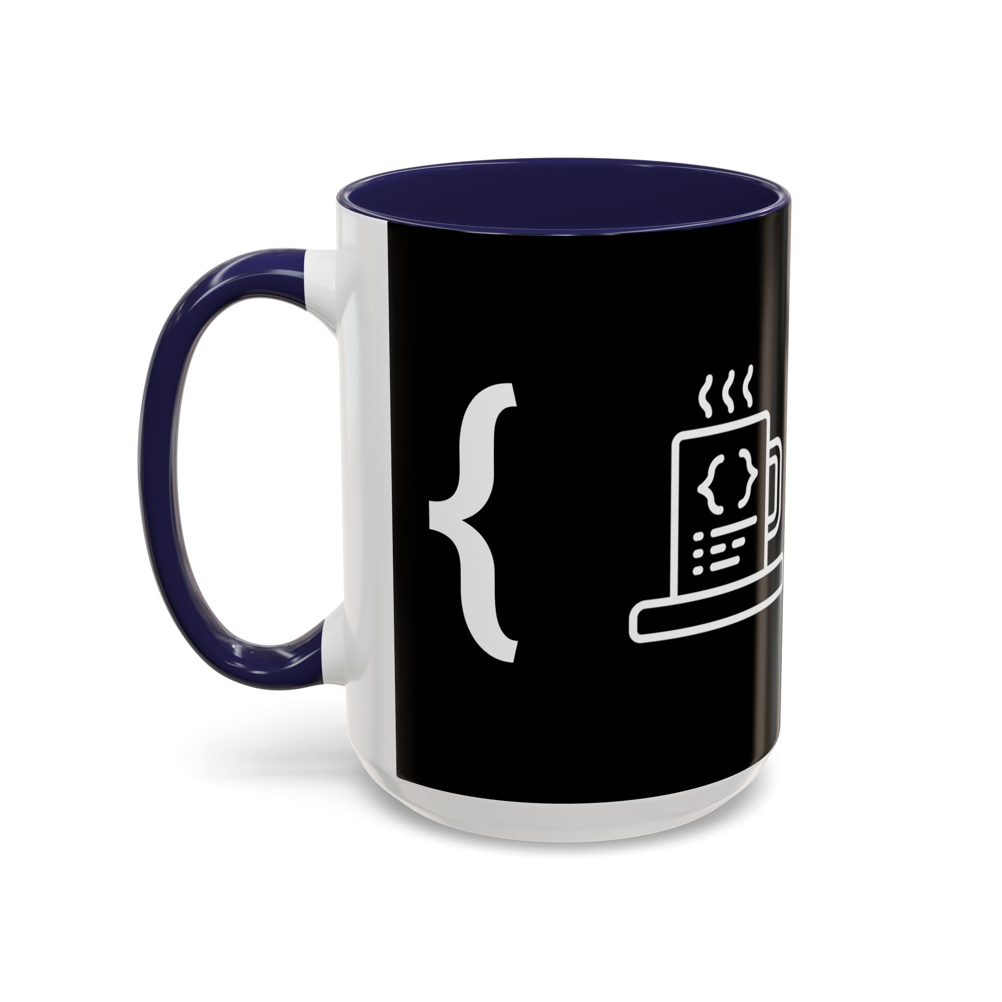 Binary Pulse: Minimalist White-on-Black Developer Mug