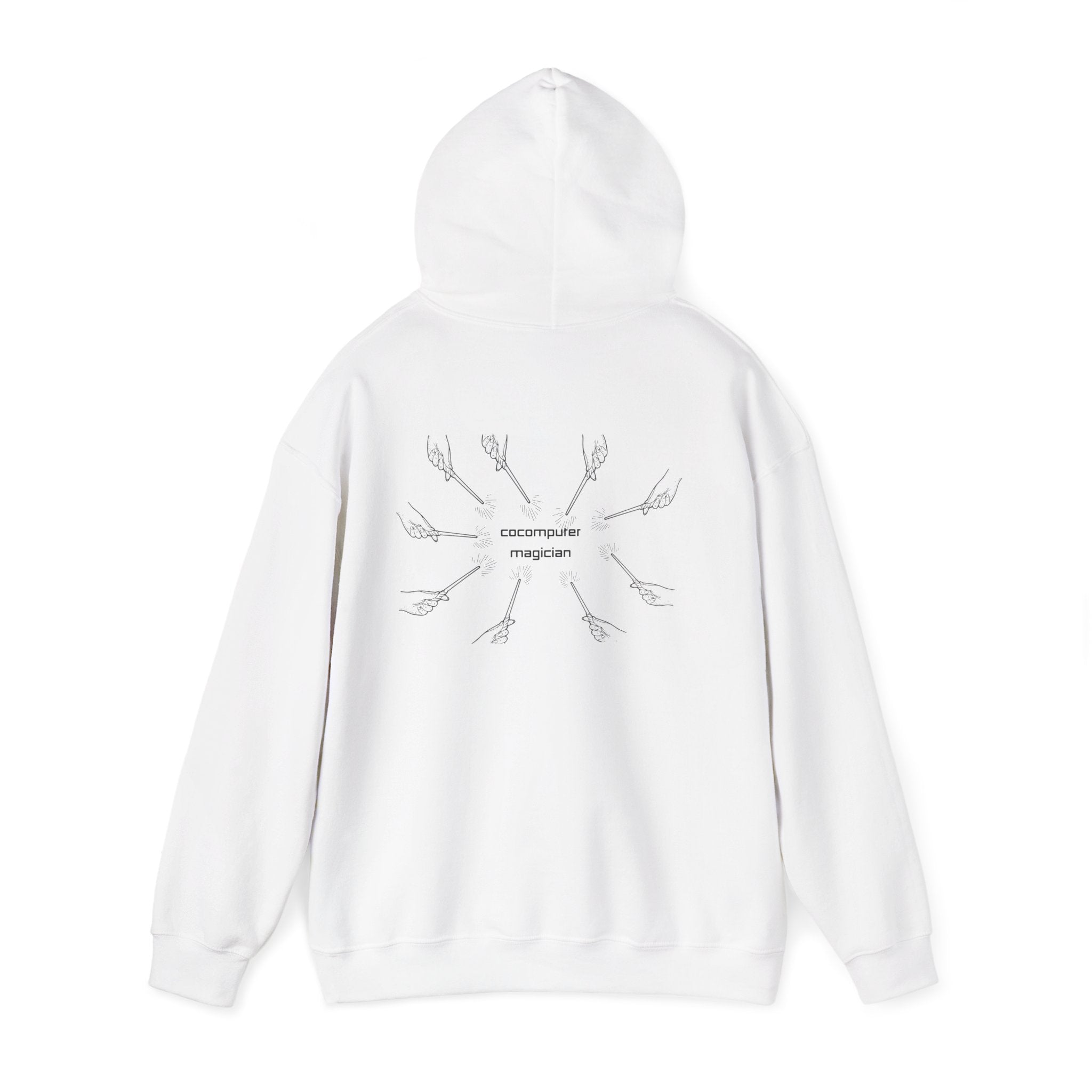 Computer Magician Hoodie — Minimal Tech Graphic Pullover