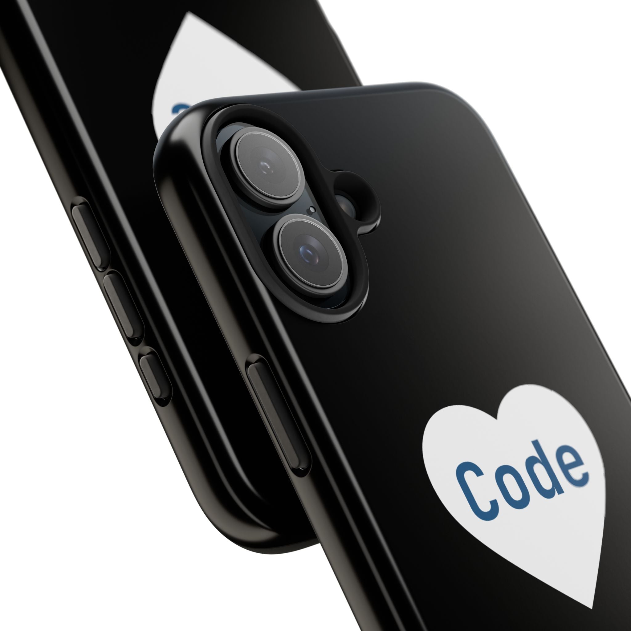 I <CODE> Heart Phone Case | Minimalist Developer Cover