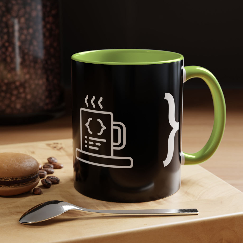 Binary Pulse: Minimalist White-on-Black Developer Mug