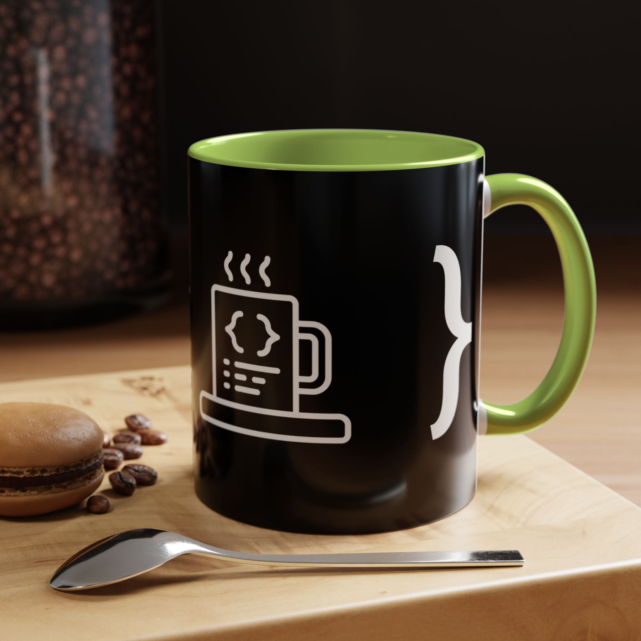Binary Pulse: Minimalist White-on-Black Developer Mug
