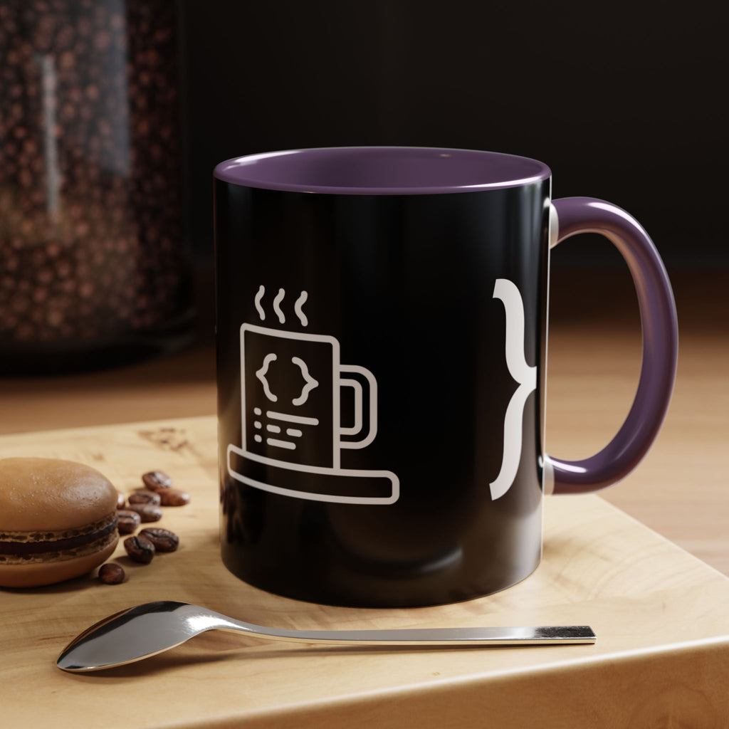 Binary Pulse: Minimalist White-on-Black Developer Mug