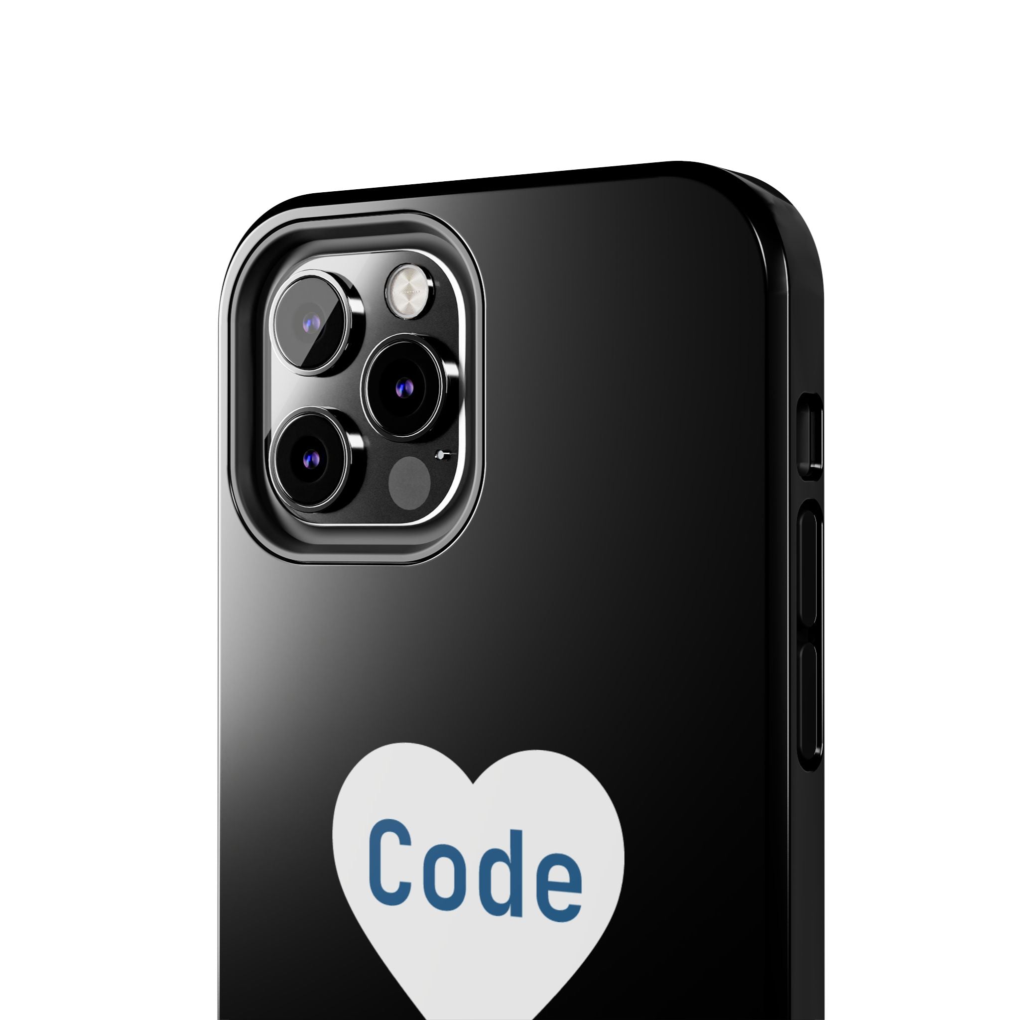 I <CODE> Heart Phone Case | Minimalist Developer Cover