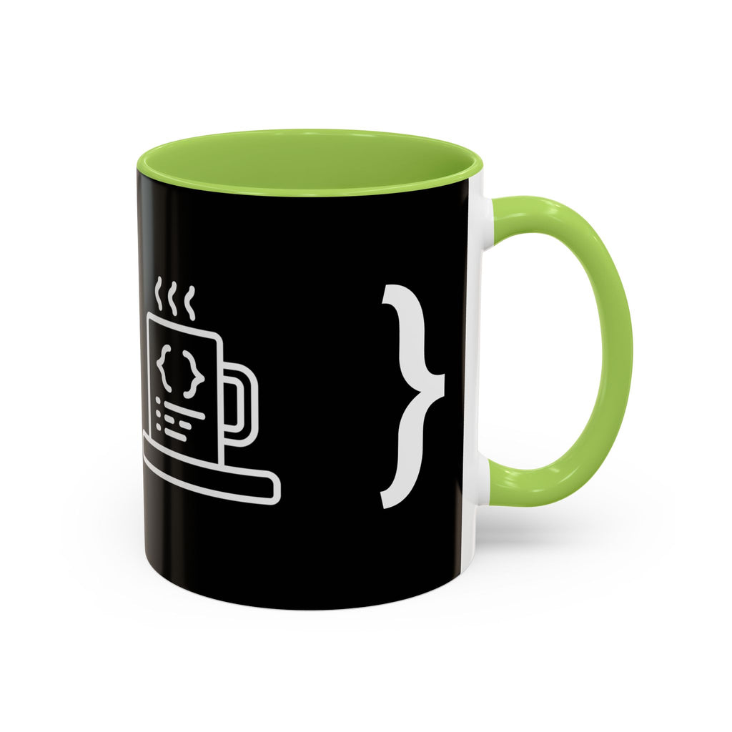 Binary Pulse: Minimalist White-on-Black Developer Mug