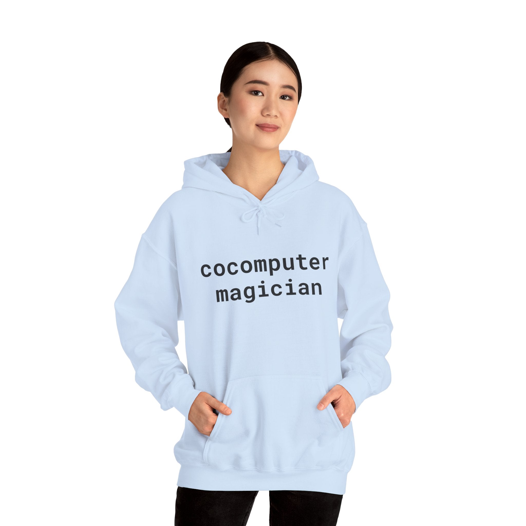 Computer Magician Hoodie — Minimal Tech Graphic Pullover
