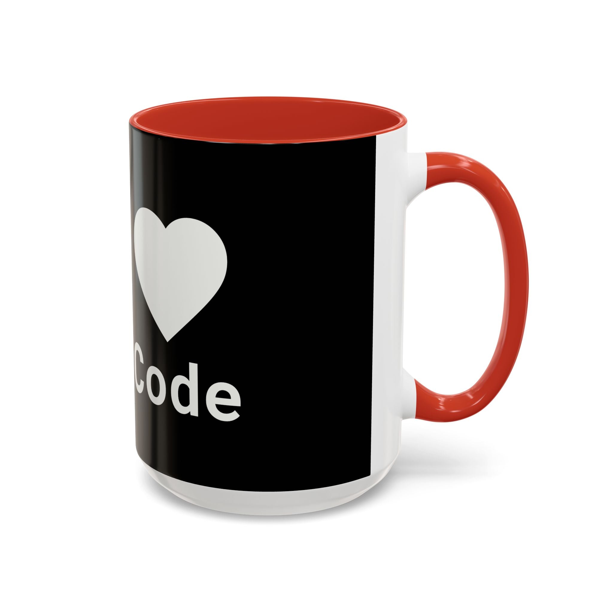 I <CODE> Heart Mug | Programmer Two-Tone Coffee Mug (11oz, 15oz)