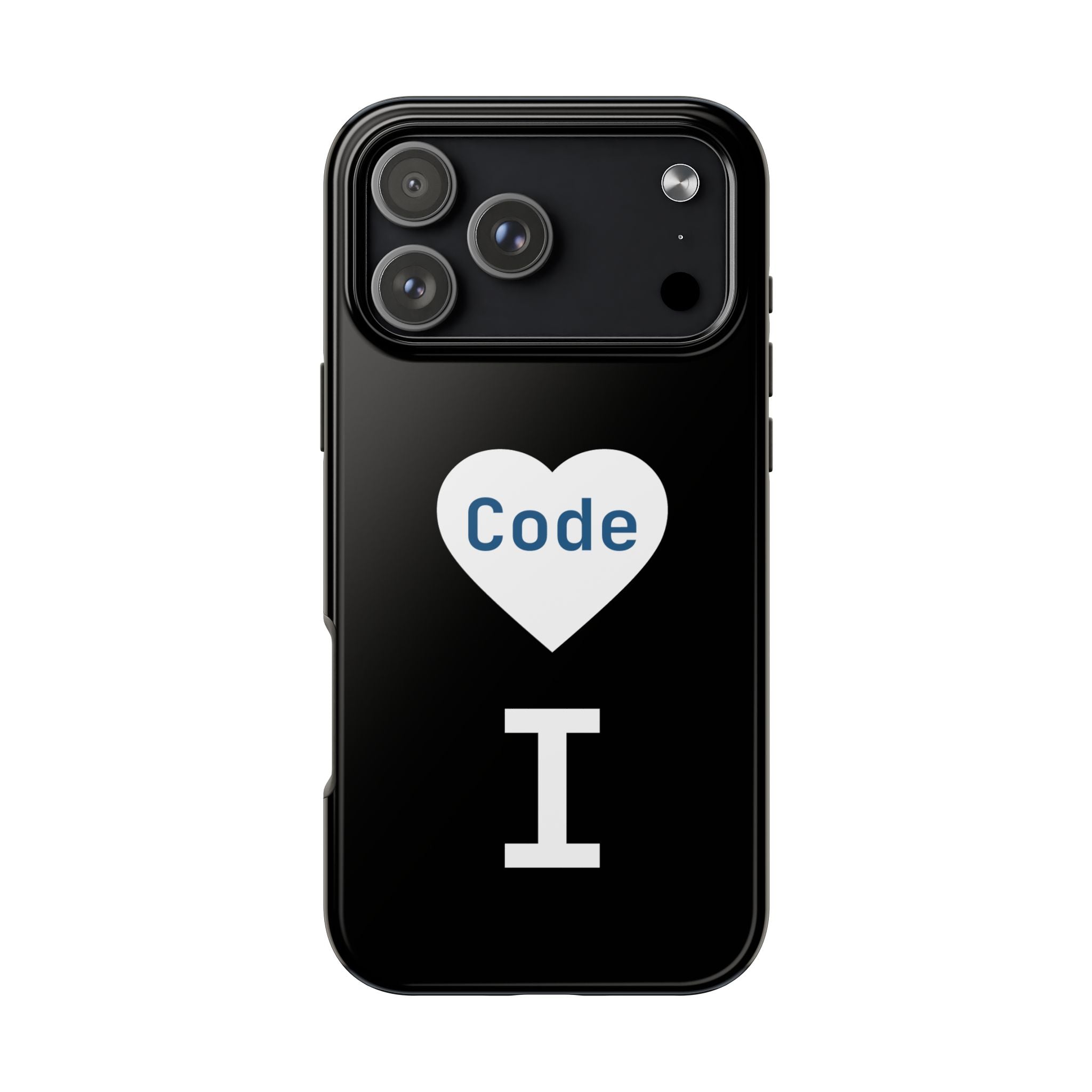 I <CODE> Heart Phone Case | Minimalist Developer Cover