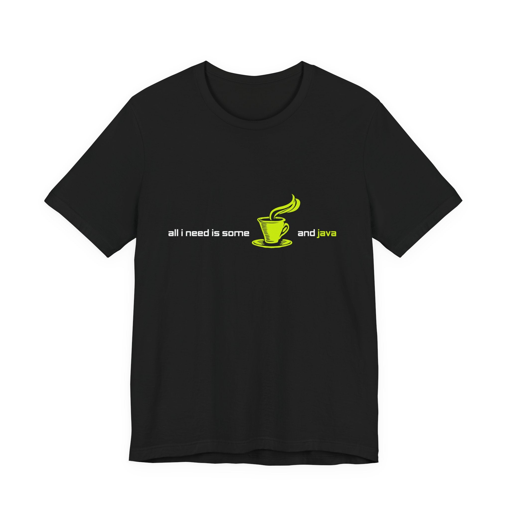 Java Developer T-Shirt - "All I Need is Coffee & Java" Retro Coding Tee