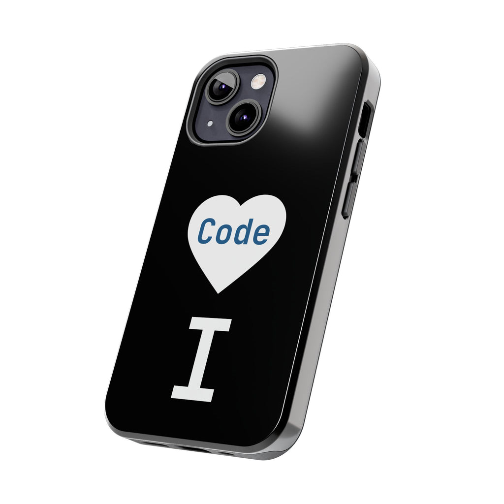 I <CODE> Heart Phone Case | Minimalist Developer Cover