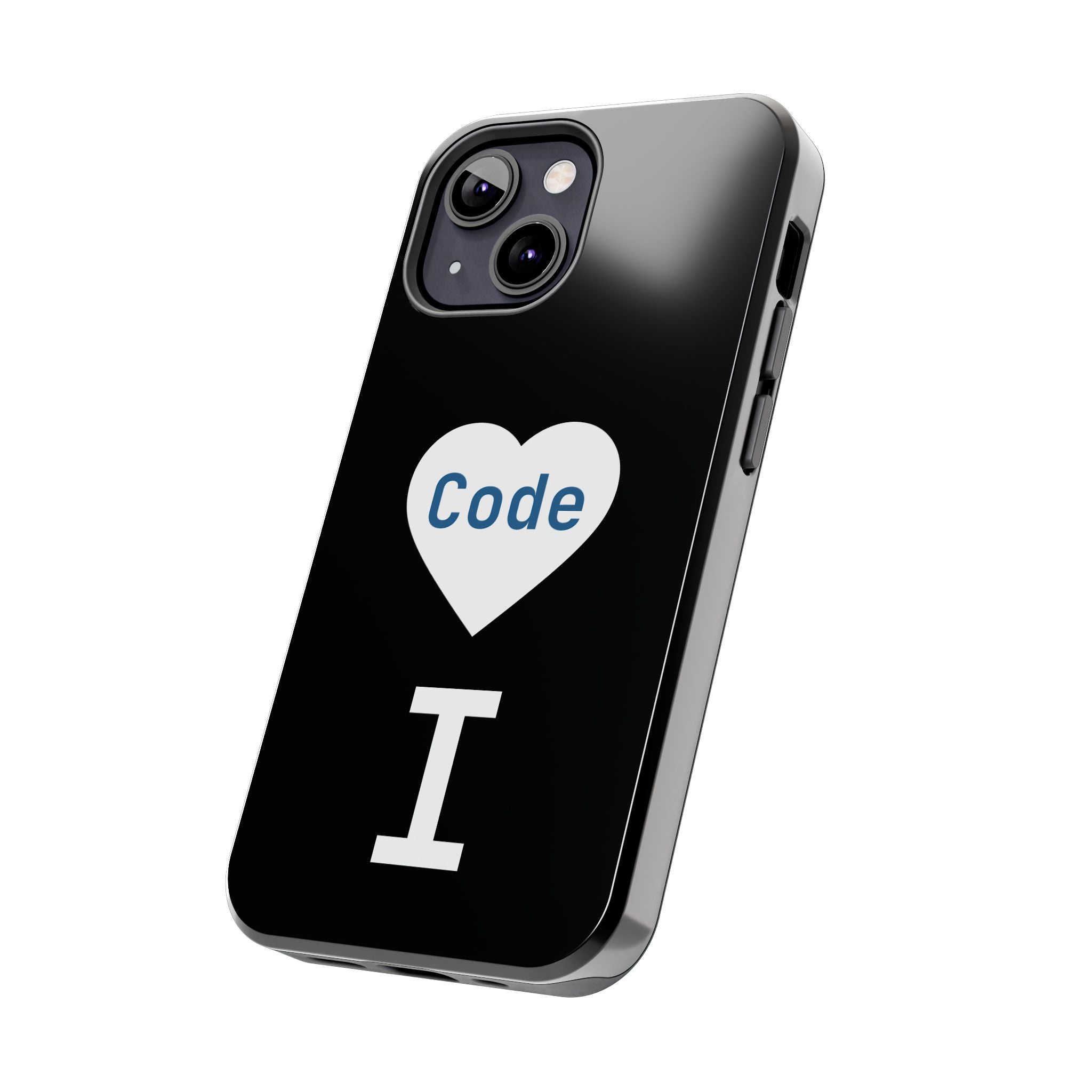 I <CODE> Heart Phone Case | Minimalist Developer Cover