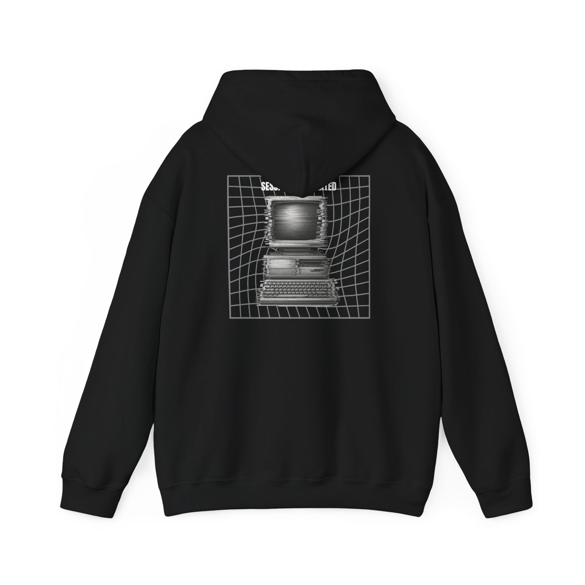 Session Terminated Hoodie — Retro Computer Vaporwave Tech Sweatshirt