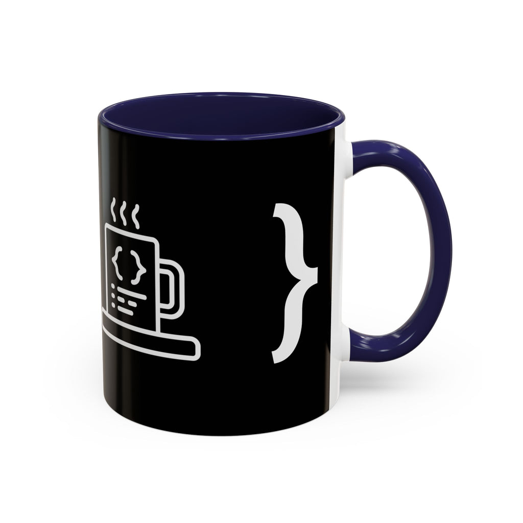 Binary Pulse: Minimalist White-on-Black Developer Mug