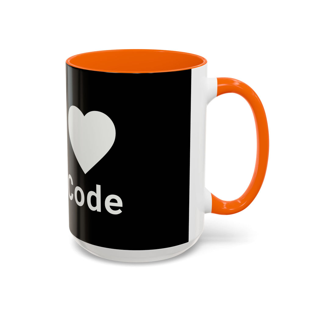I <CODE> Heart Mug | Programmer Two-Tone Coffee Mug (11oz, 15oz)